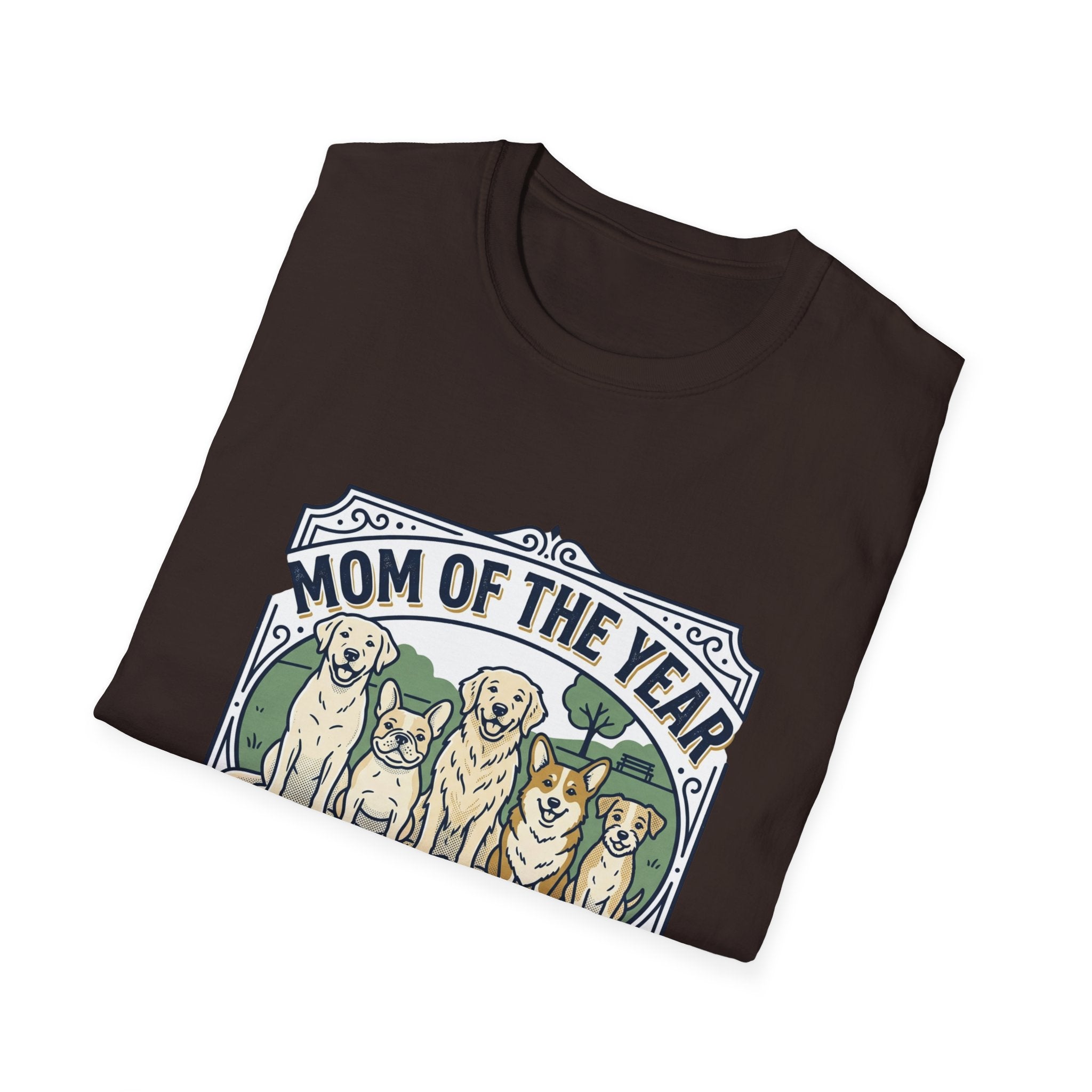 Dog Mom T-Shirt — "Mom of the Year" Cute Dog Mom Graphic Tee