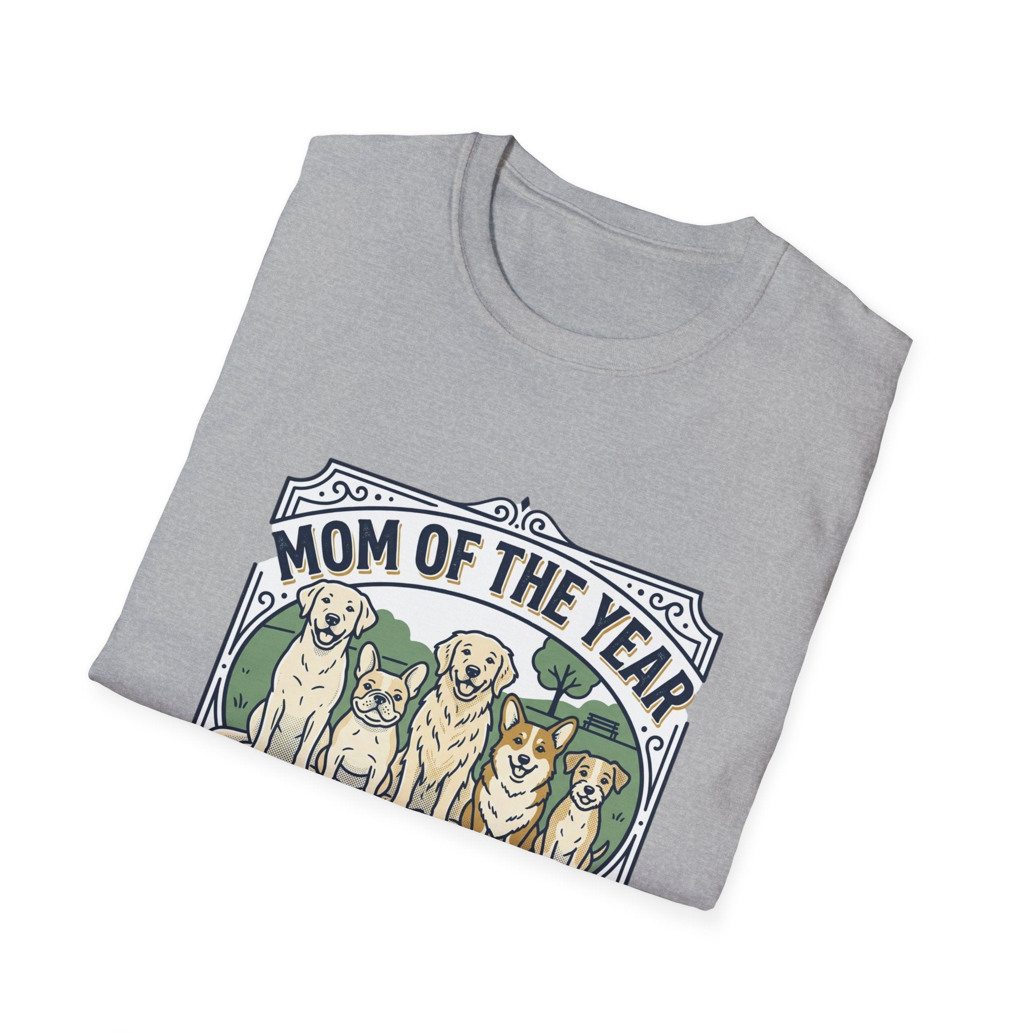 Dog Mom T-Shirt — "Mom of the Year" Cute Dog Mom Graphic Tee