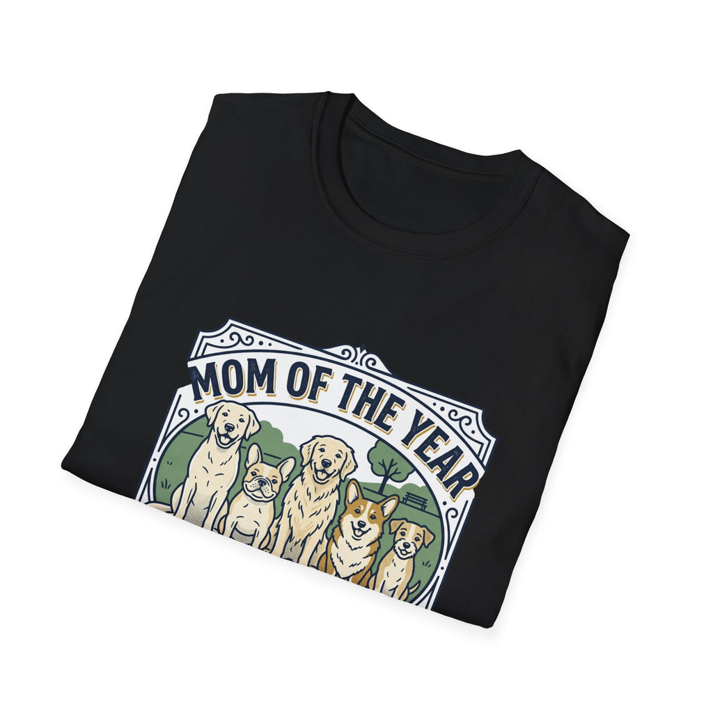 Dog Mom T-Shirt — "Mom of the Year" Cute Dog Mom Graphic Tee