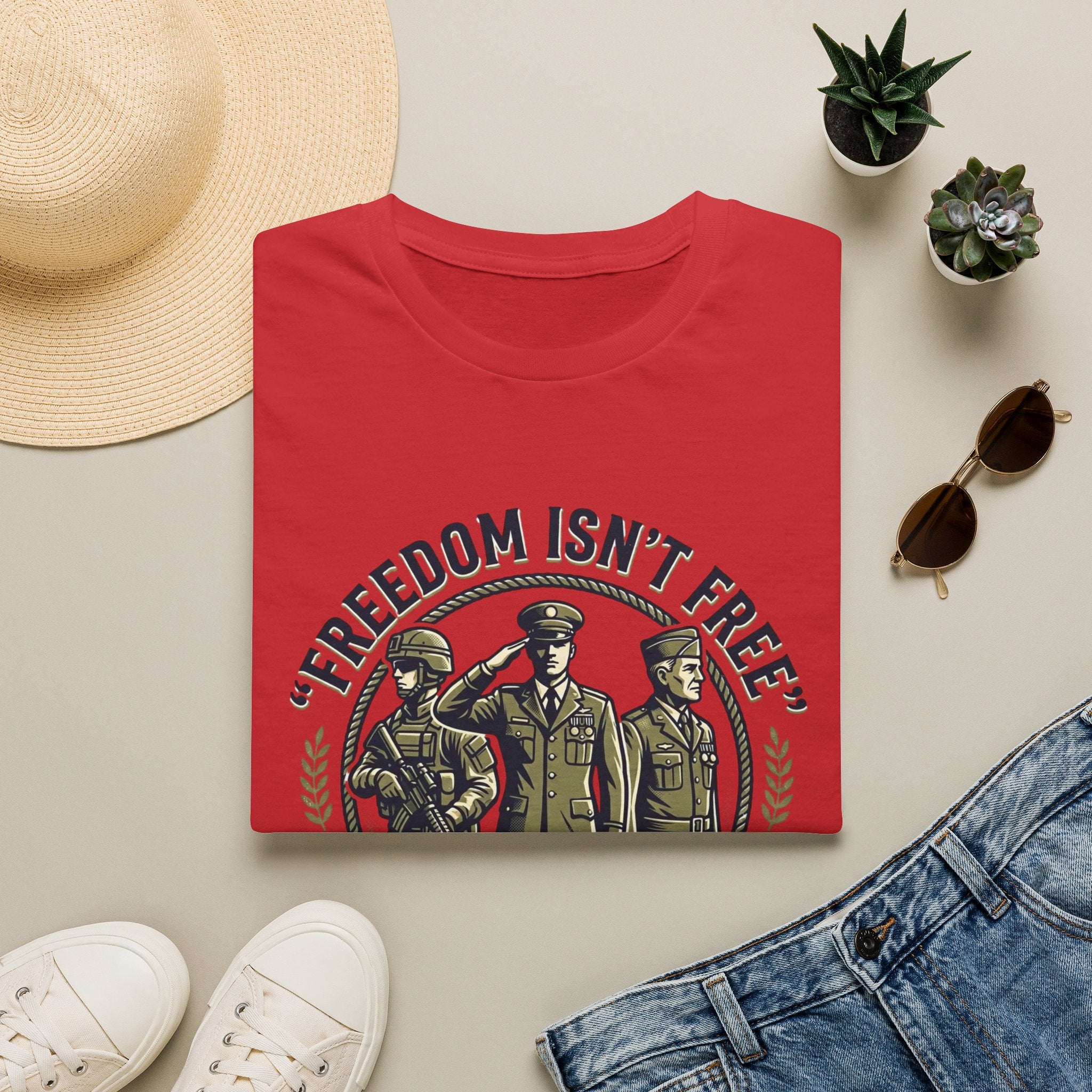 Freedom Isn't Free Military Tribute T-Shirt