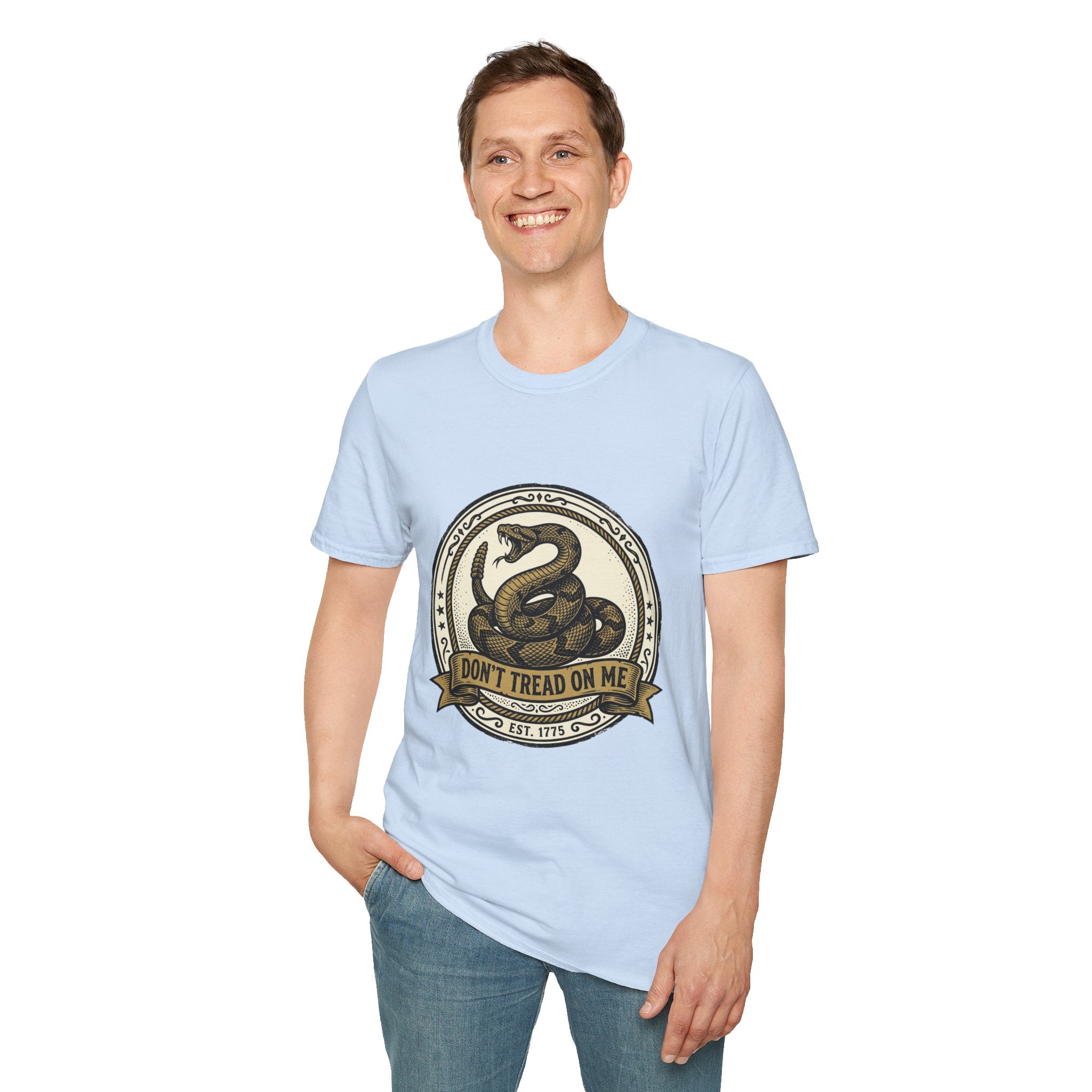 Don't Tread On Me Snake T-Shirt — Gadsden Flag Vintage Patriotic Tee