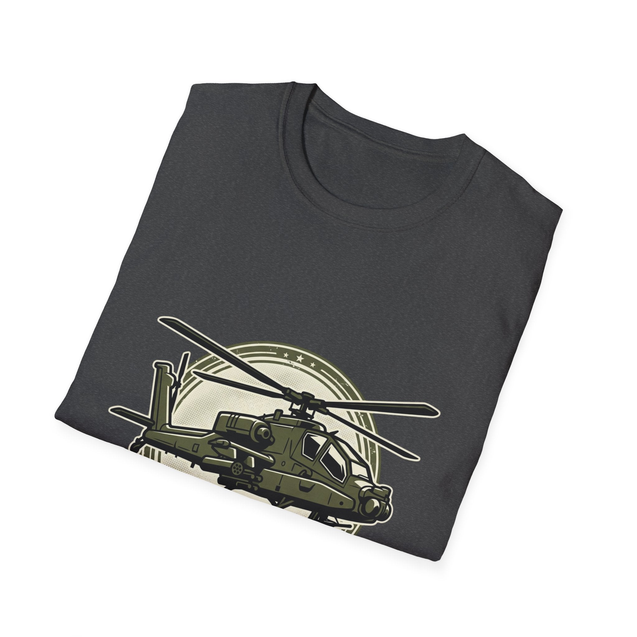 Army Helicopter T‑Shirt — Military Aviation Badge Tee