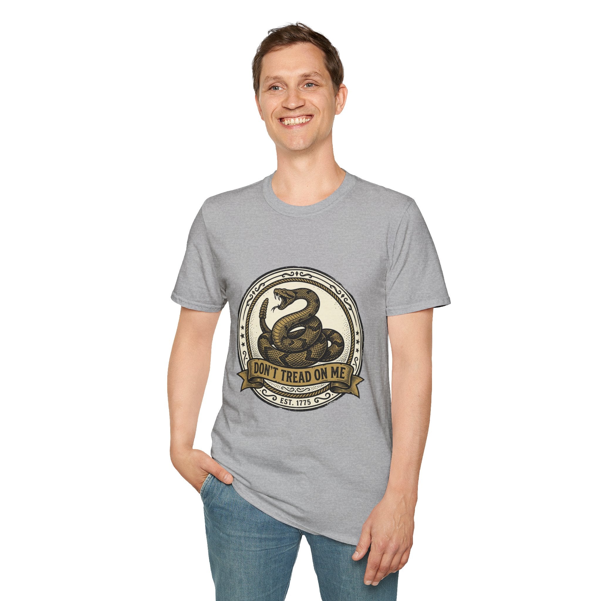 Don't Tread On Me Snake T-Shirt — Gadsden Flag Vintage Patriotic Tee