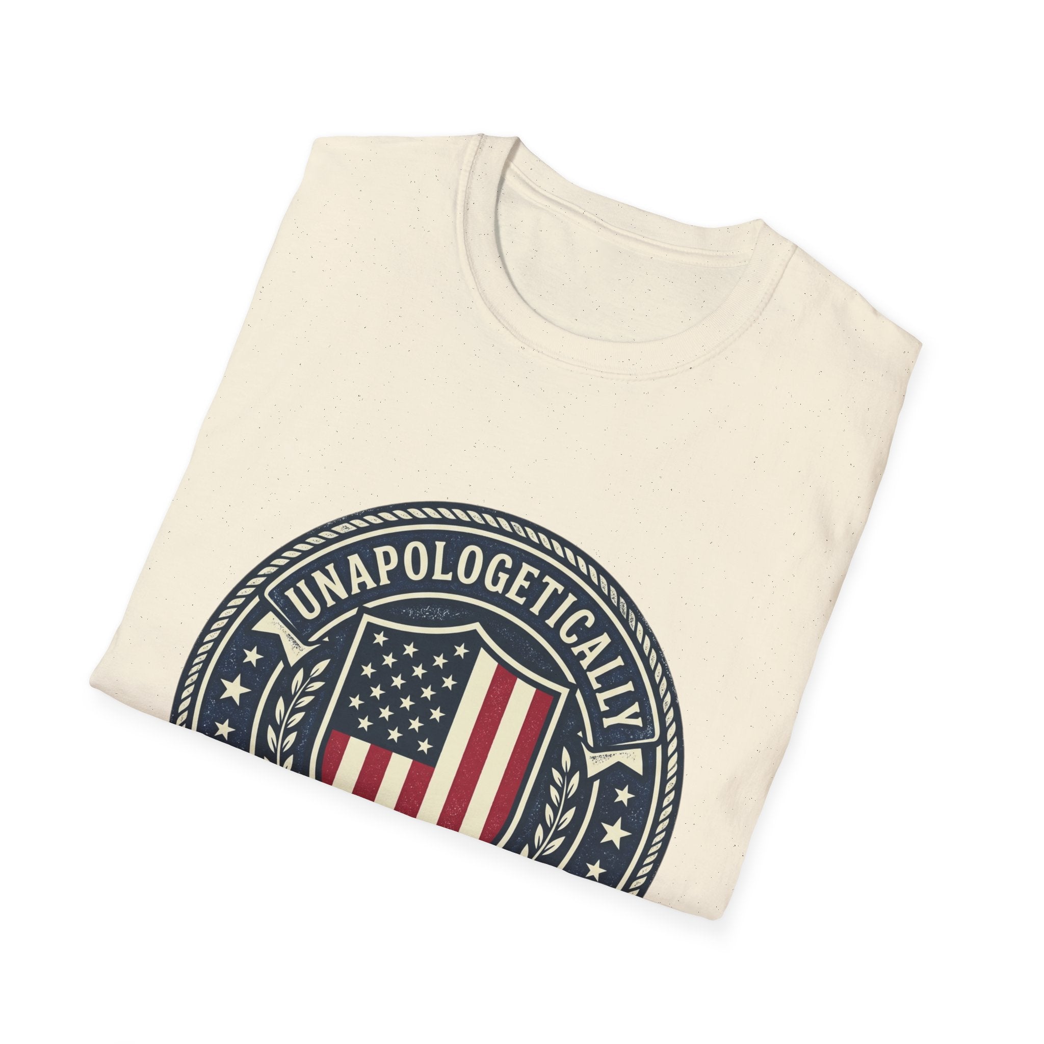 America First Patriotic T-Shirt — "Unapologetically America First" Tee