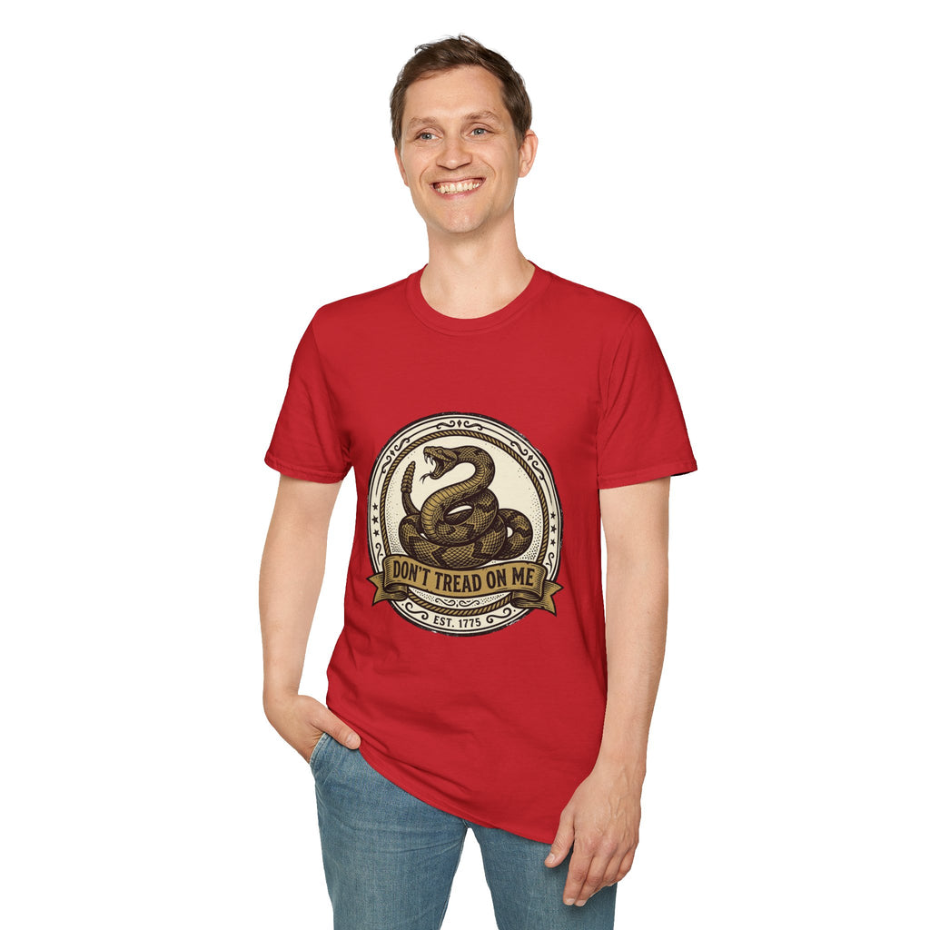 Don't Tread On Me Snake T-Shirt — Gadsden Flag Vintage Patriotic Tee