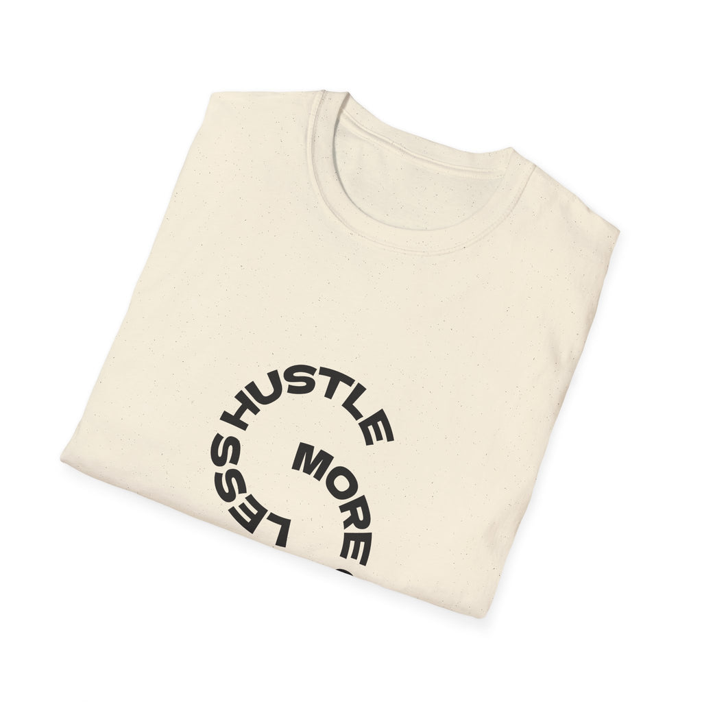 T-Shirt — "More Coffee Less Hustle" Minimalist Graphic Tee