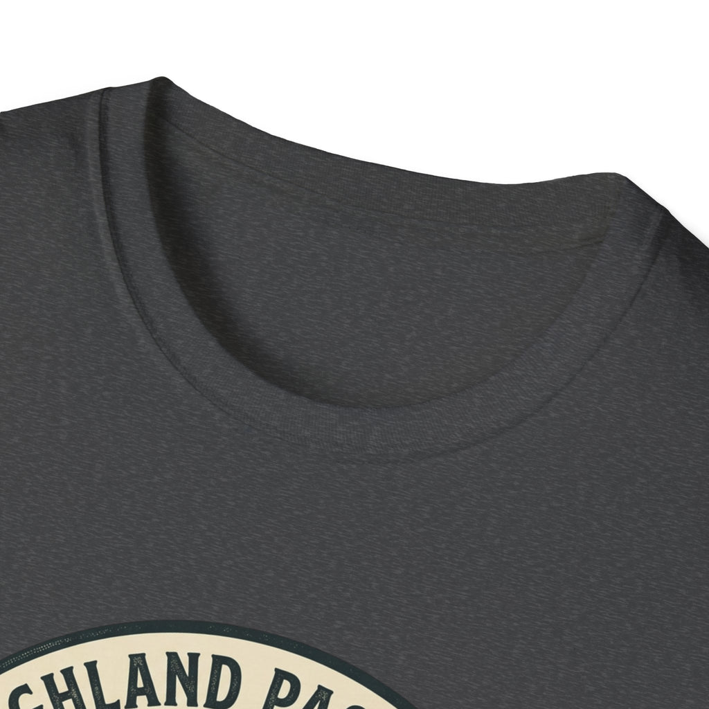Highland Pastures T-Shirt — Scottish Highlands Highland Cow Vintage Badge