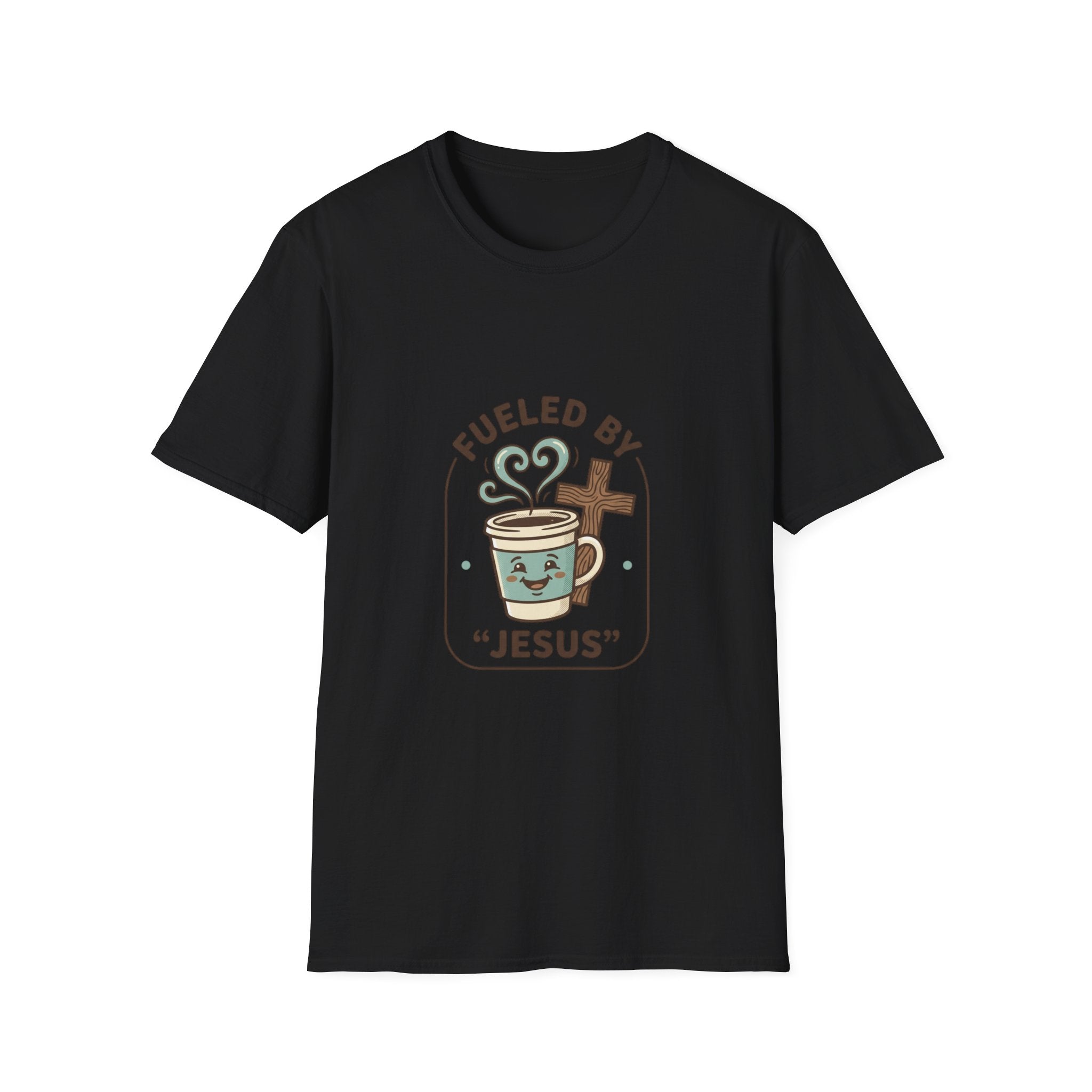 Fueled by Jesus Coffee T-Shirt — Christian Faith Coffee Tee