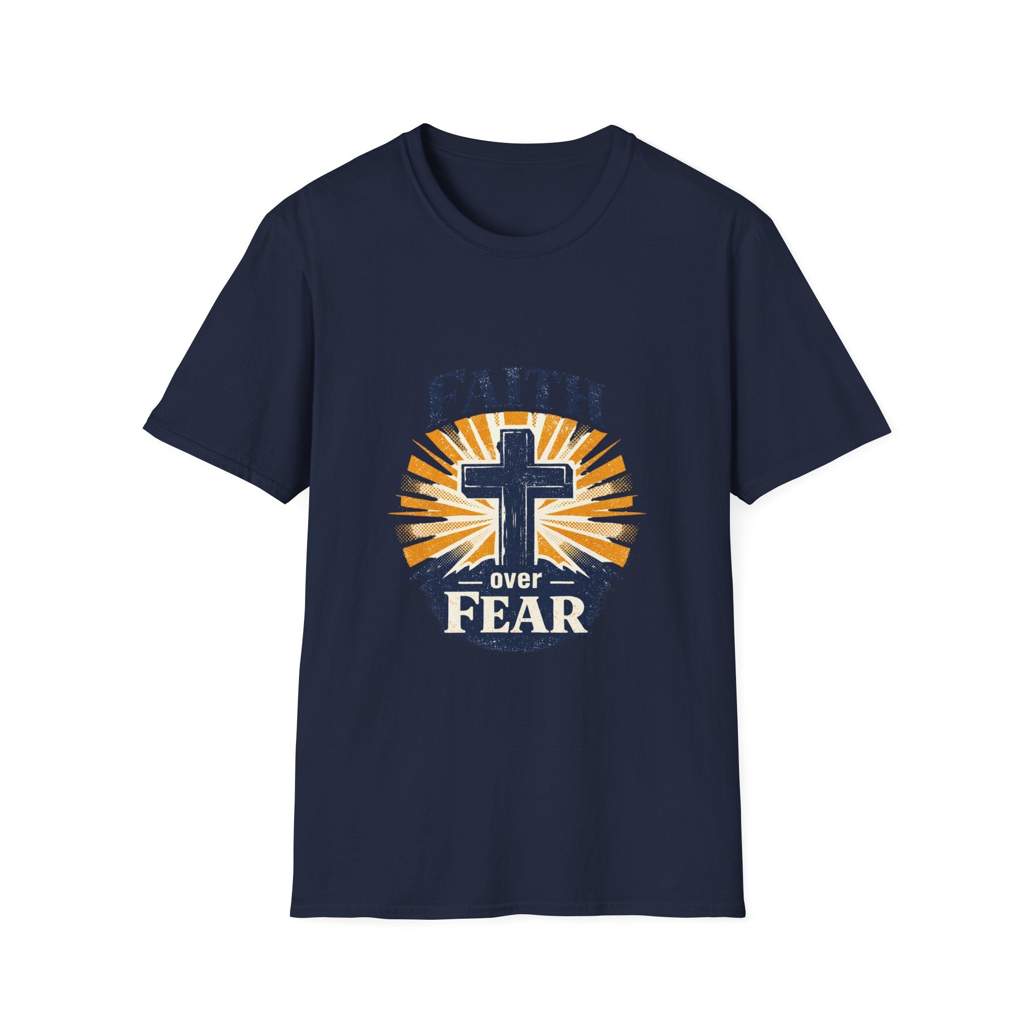 Faith Over Fear T-Shirt — Christian Cross Inspirational Tee