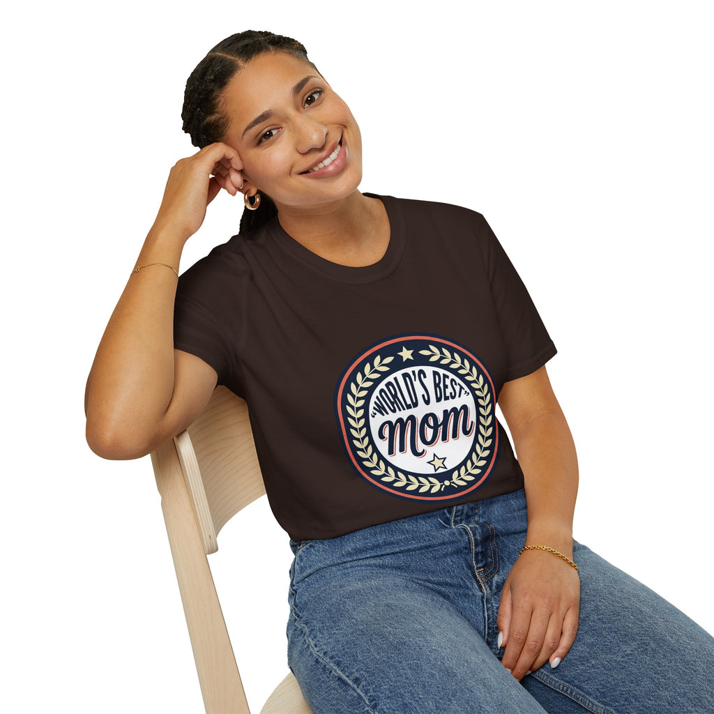 World's Best Mom T-Shirt – Vintage Badge Mother's Day Tee