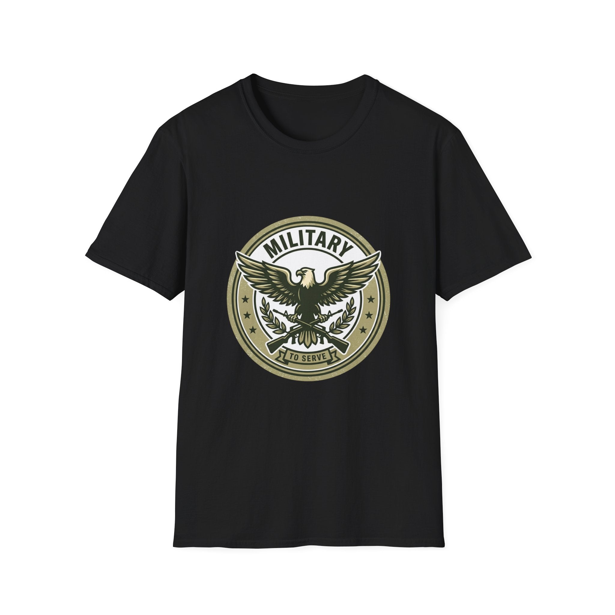 Military Eagle T-Shirt — Vintage Emblem Patriotic Tee