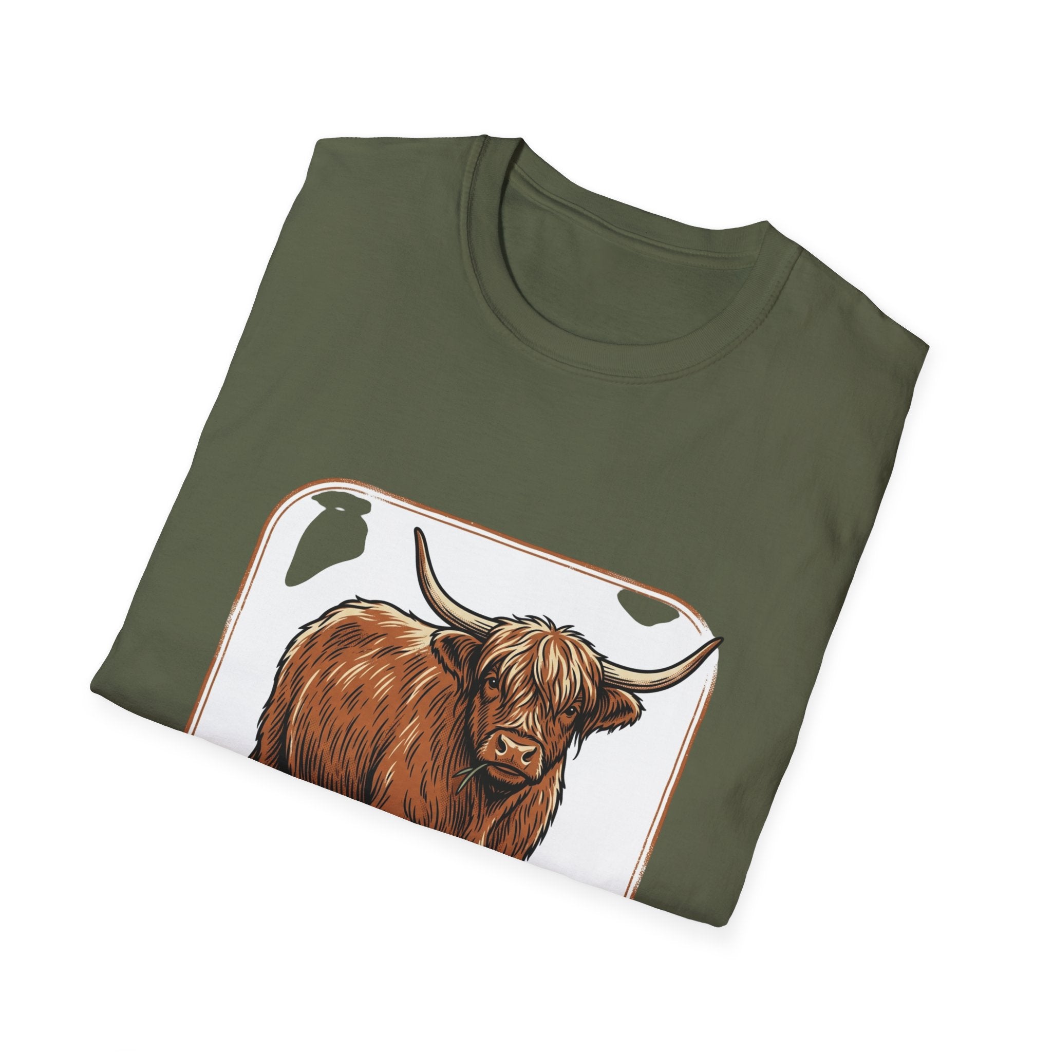 Highland Cow T-Shirt — Rustic Scottish Cattle Tee