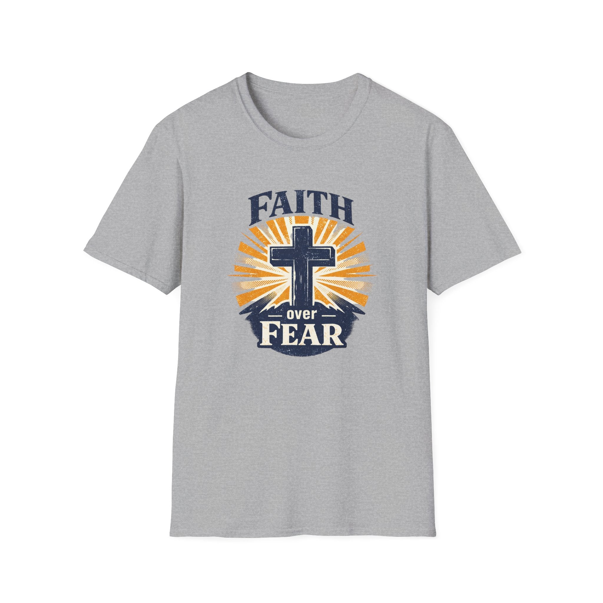 Faith Over Fear T-Shirt — Christian Cross Inspirational Tee