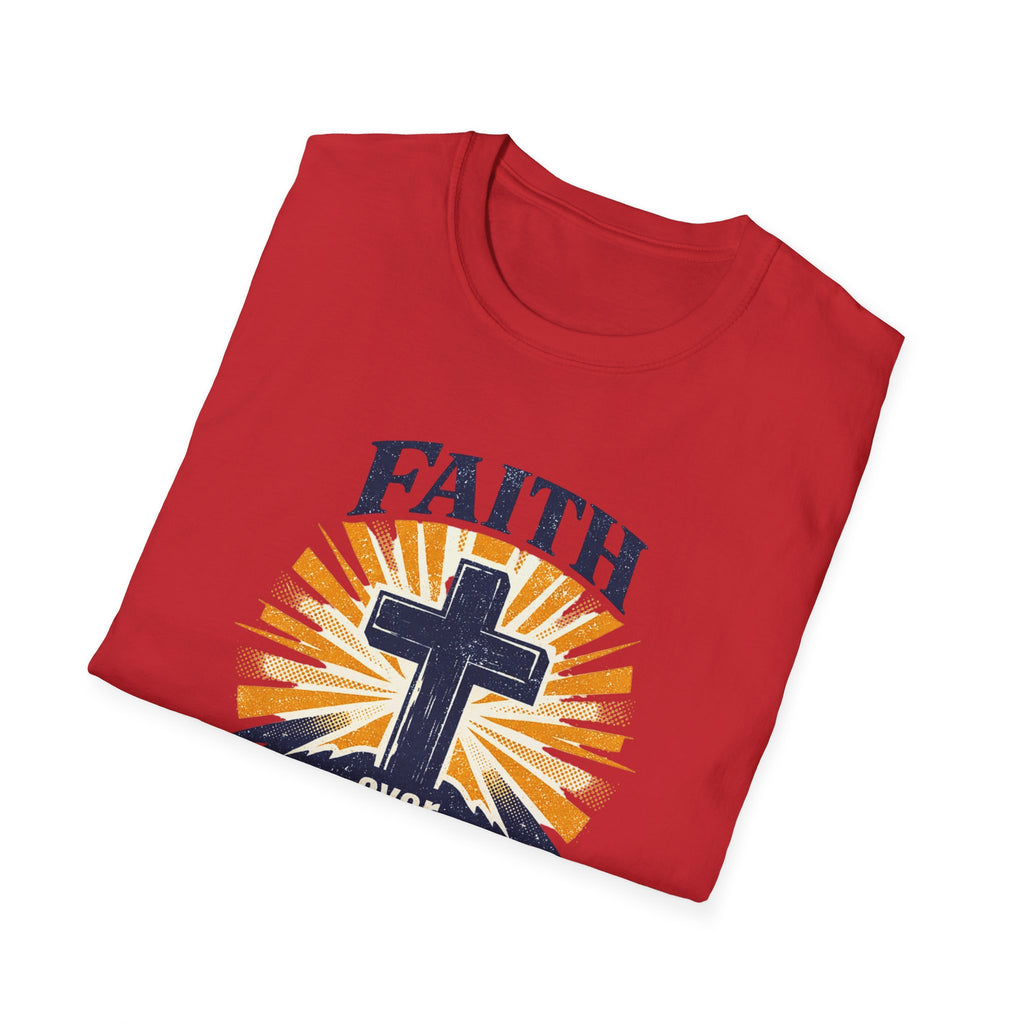 Faith Over Fear T-Shirt — Christian Cross Inspirational Tee