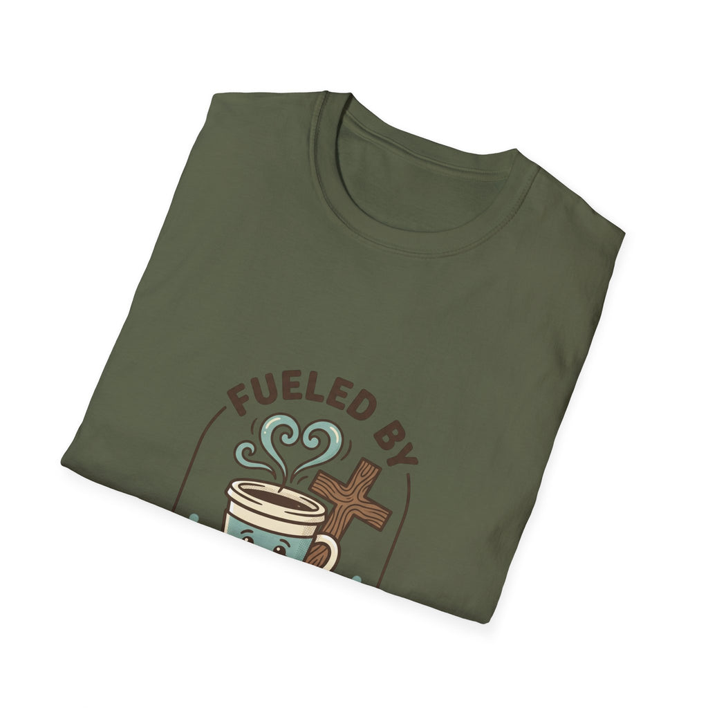 Fueled by Jesus Coffee T-Shirt — Christian Faith Coffee Tee