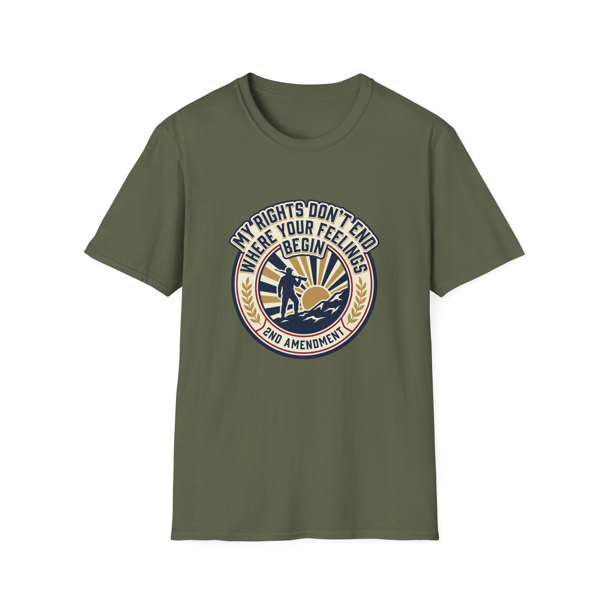 2nd Amendment T-Shirt - "My Rights Don't End Where Your Feelings Begin" Patriotic Liberty Tee