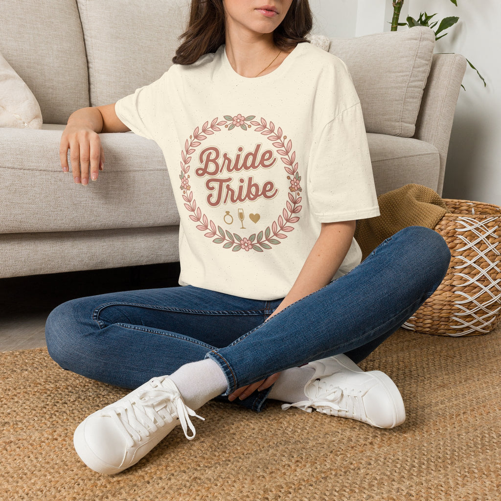 Bride Tribe T-Shirt — Floral Wreath Bachelorette Shirt for Bridal Party
