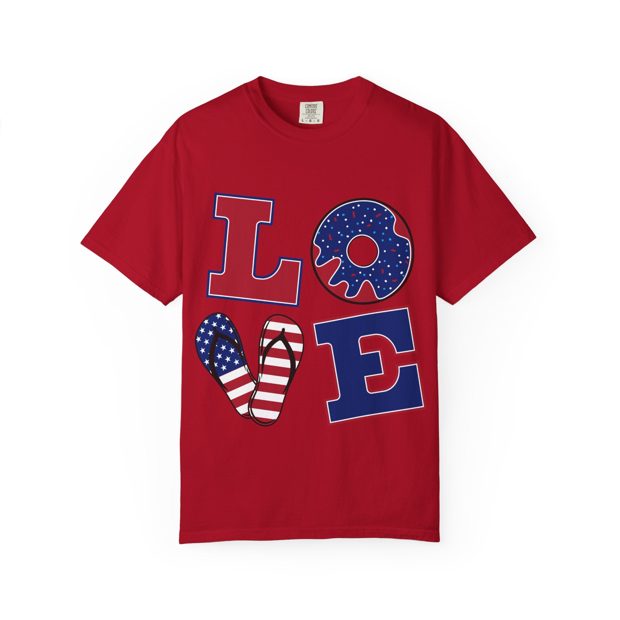 Patriotic 'LOVE' Graphic T-Shirt