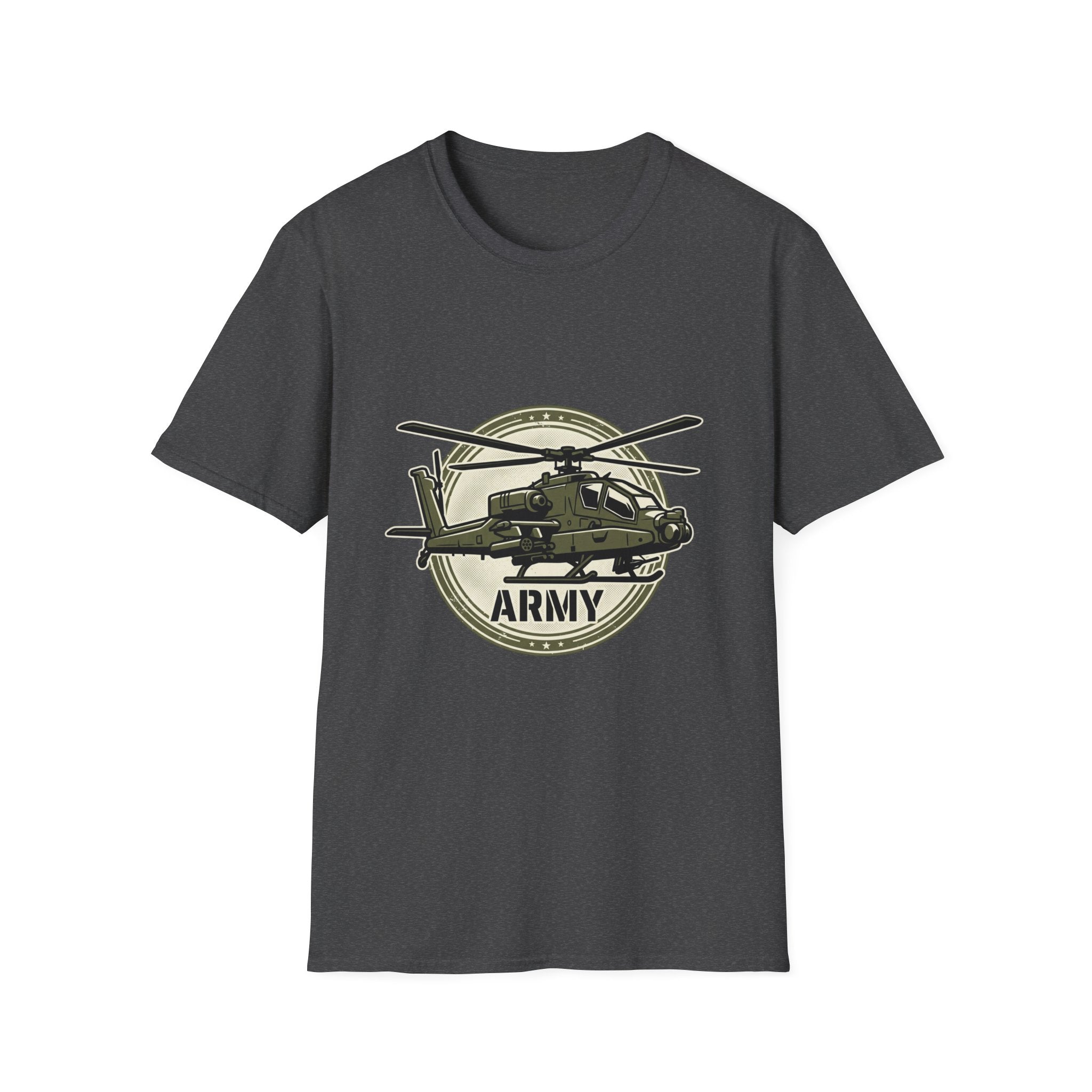 Army Helicopter T‑Shirt — Military Aviation Badge Tee