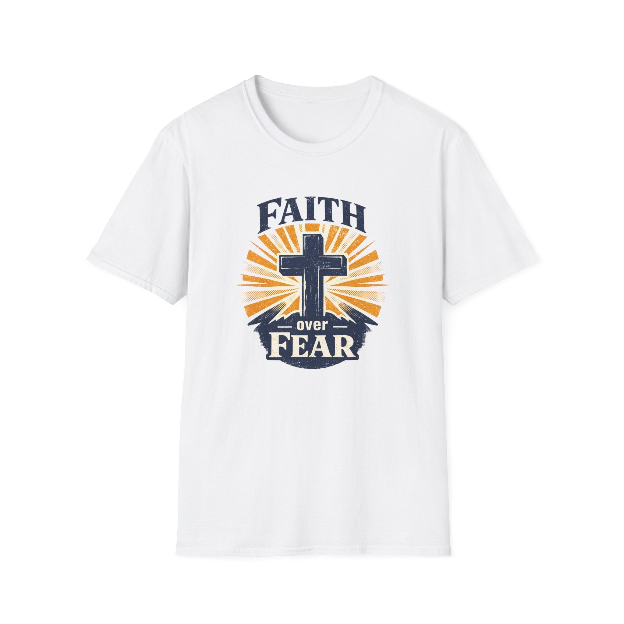 Faith Over Fear T-Shirt — Christian Cross Inspirational Tee