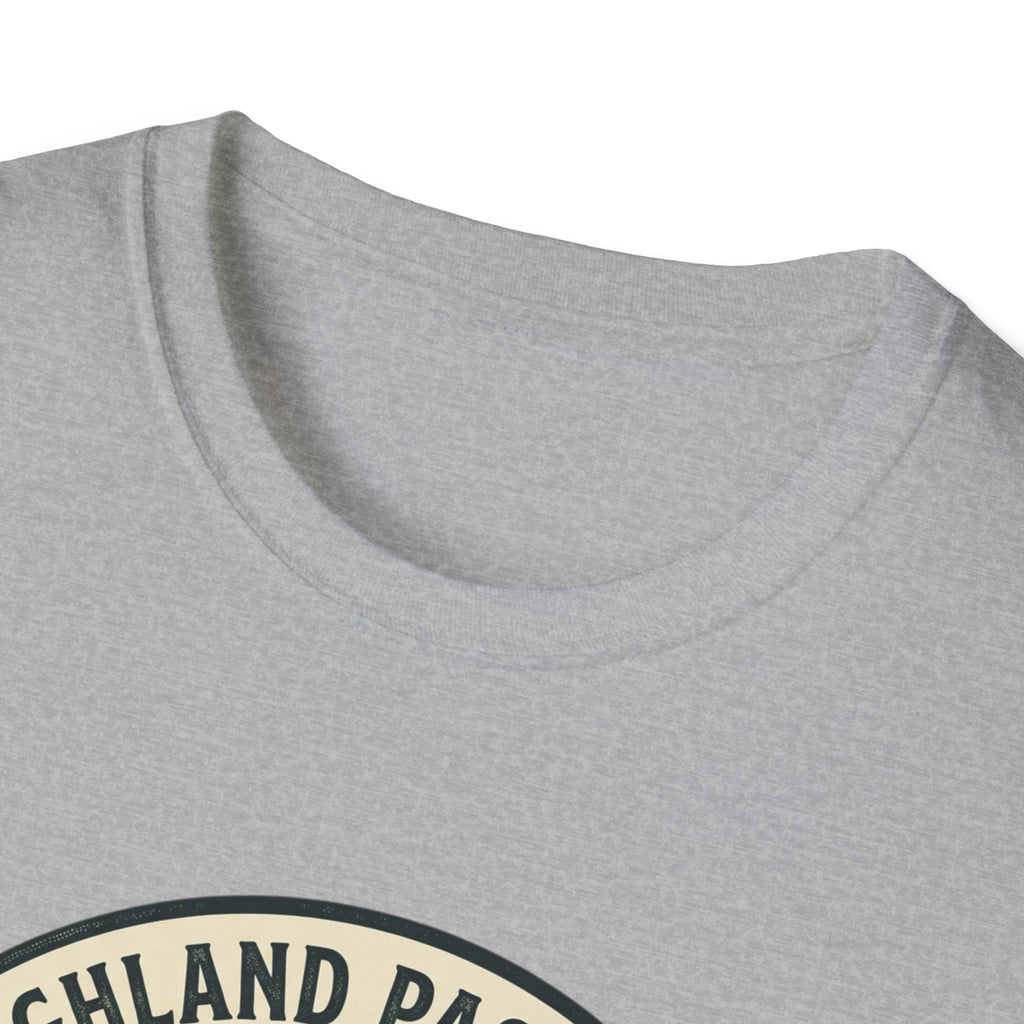 Highland Pastures T-Shirt — Scottish Highlands Highland Cow Vintage Badge