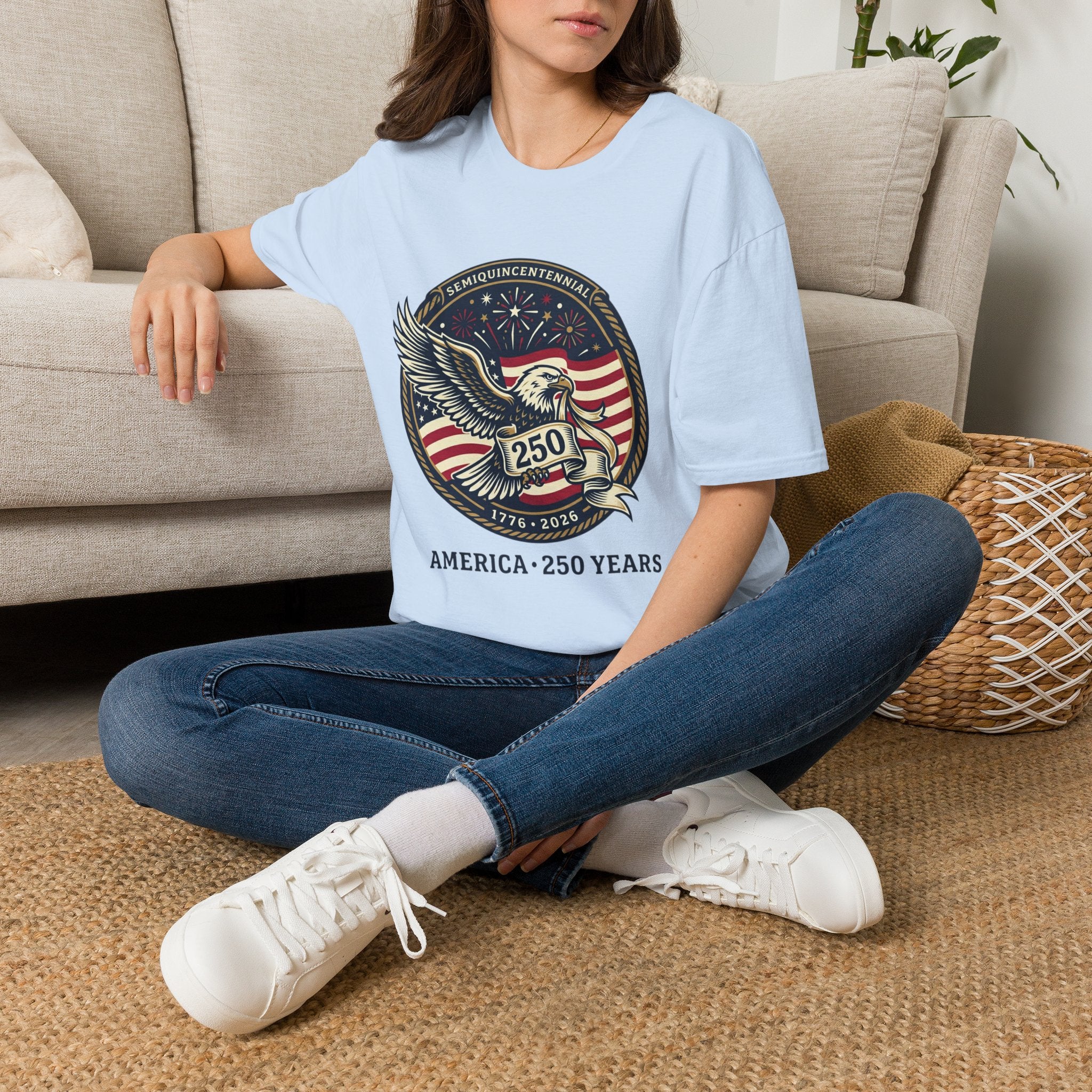 250th America Eagle T-Shirt — Semiquincentennial Patriotic Shirt