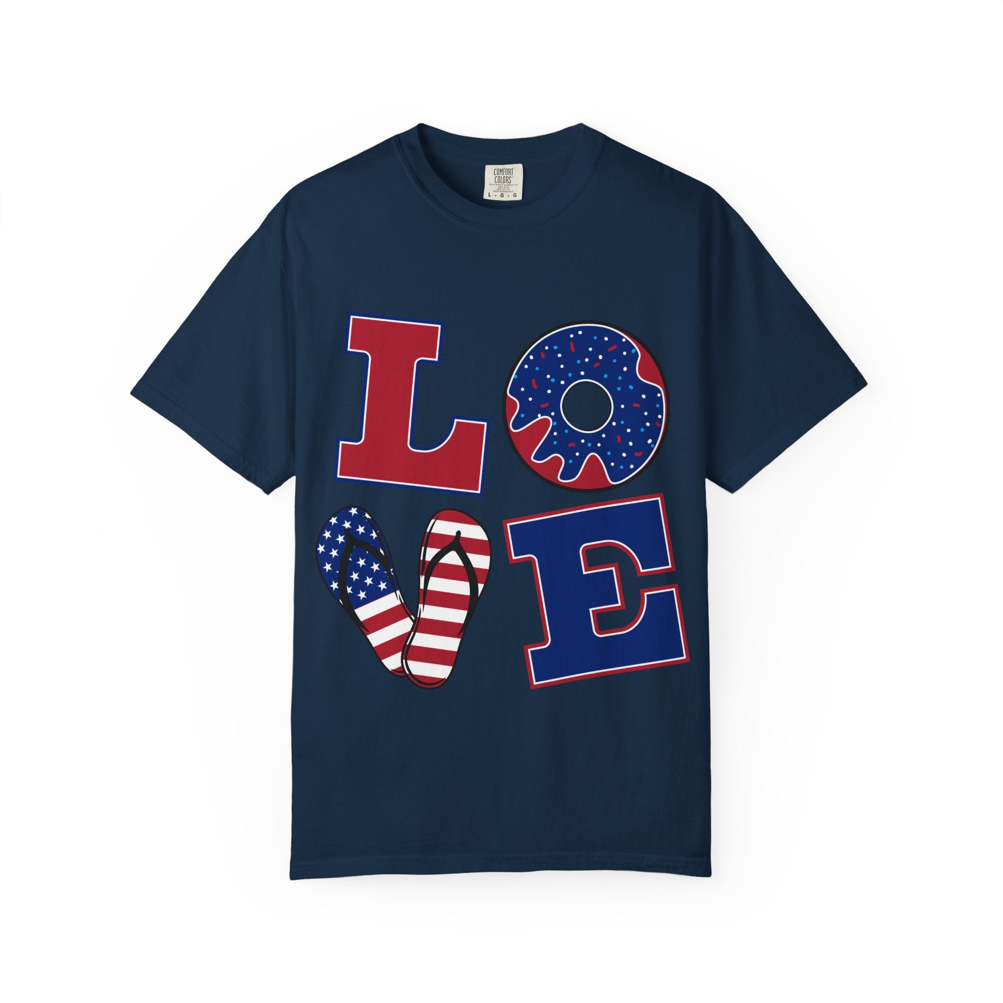 Patriotic 'LOVE' Graphic T-Shirt