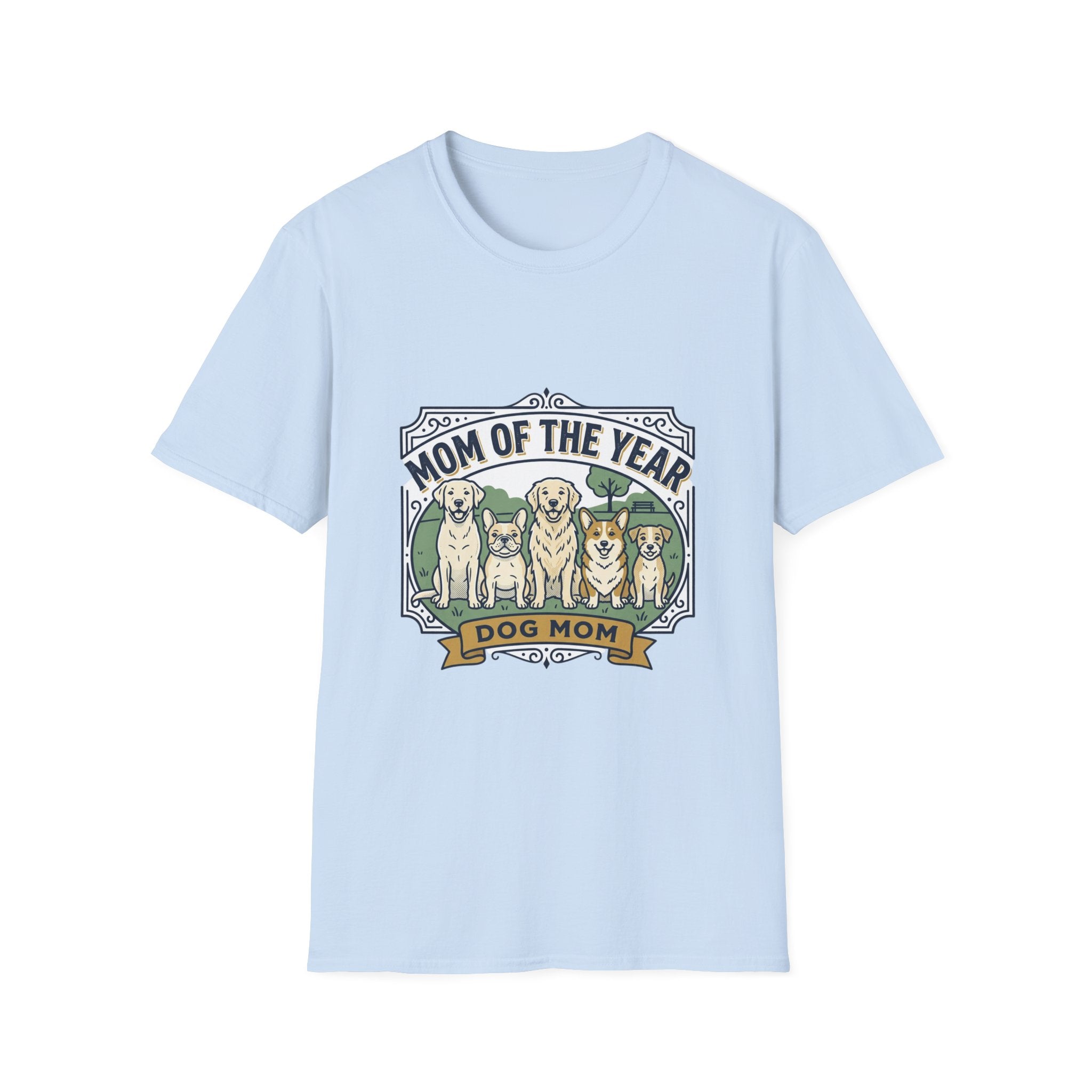 Dog Mom T-Shirt — "Mom of the Year" Cute Dog Mom Graphic Tee