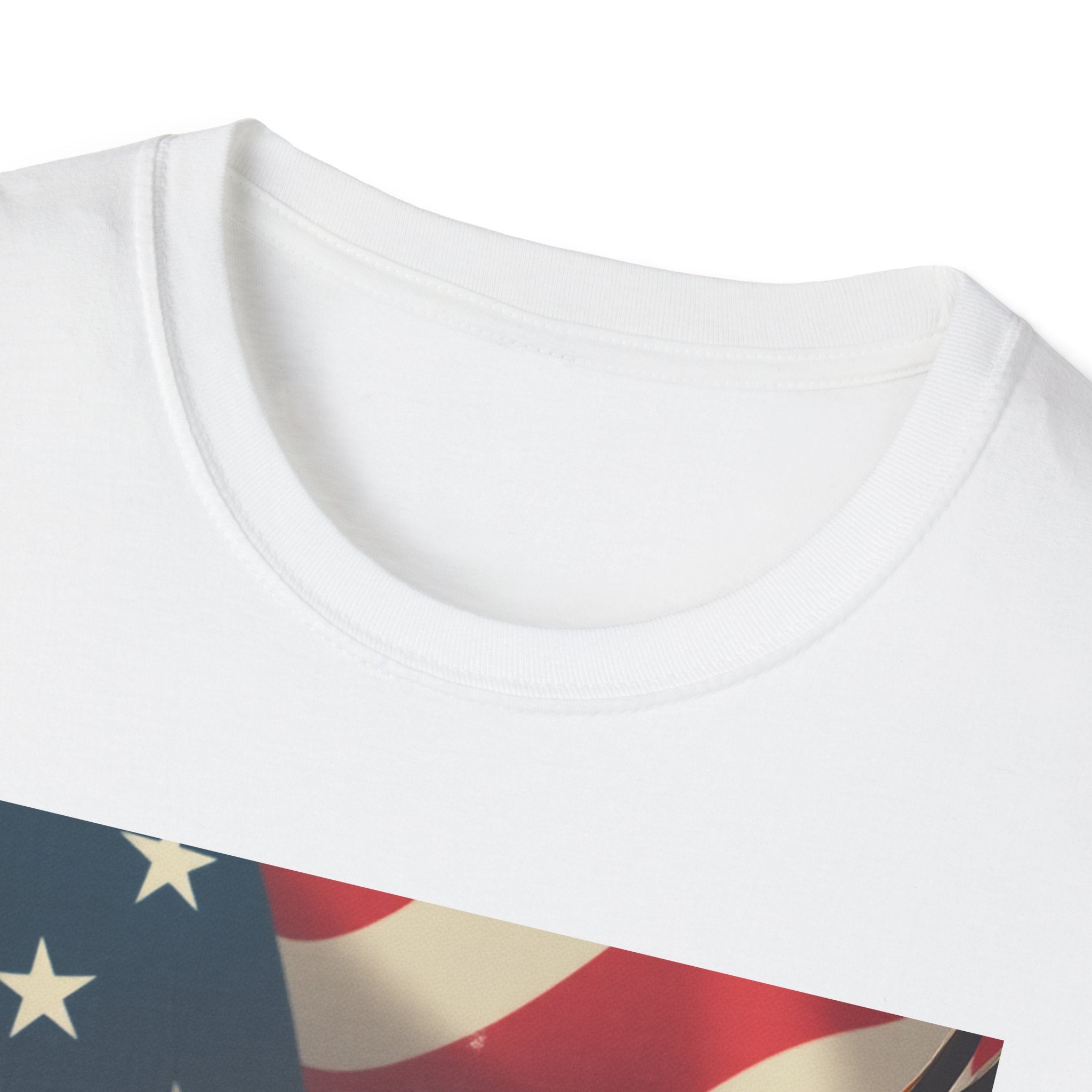 Hola America Podcast T-Shirt — Bald Eagle & American Flag Promotional Tee