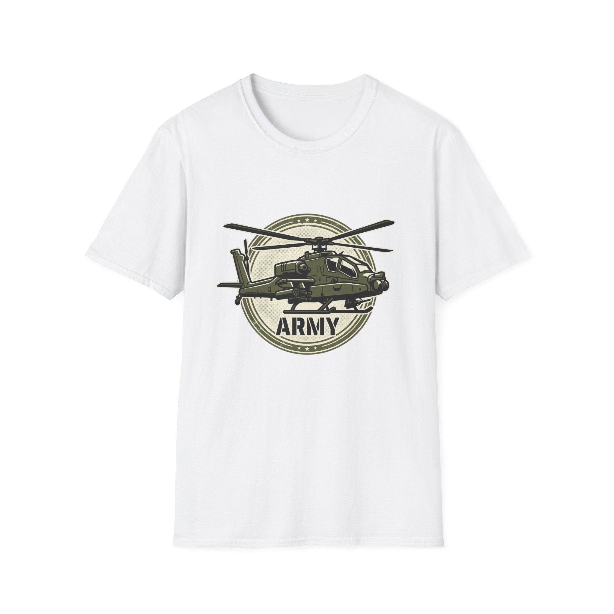 Army Helicopter T‑Shirt — Military Aviation Badge Tee