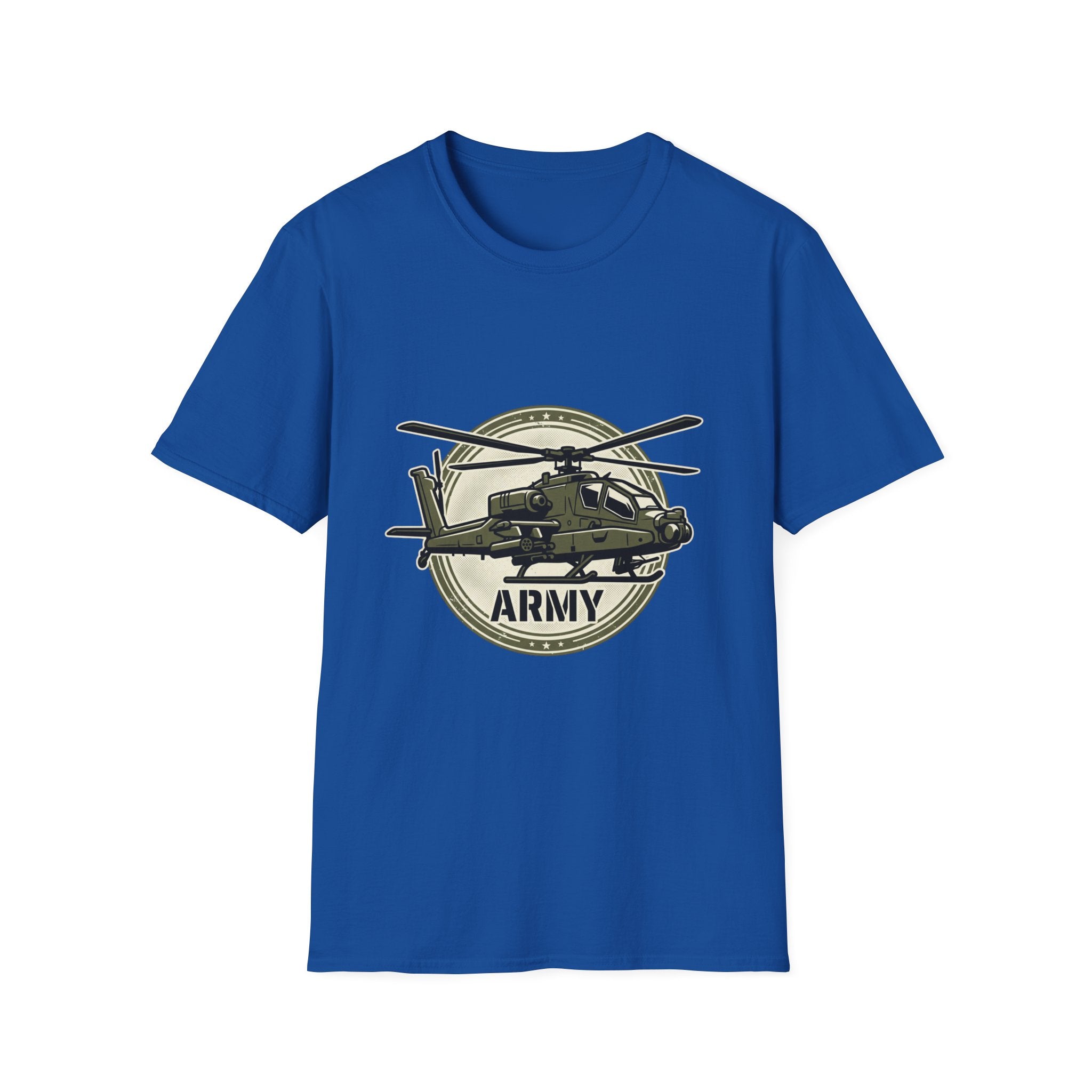 Army Helicopter T‑Shirt — Military Aviation Badge Tee