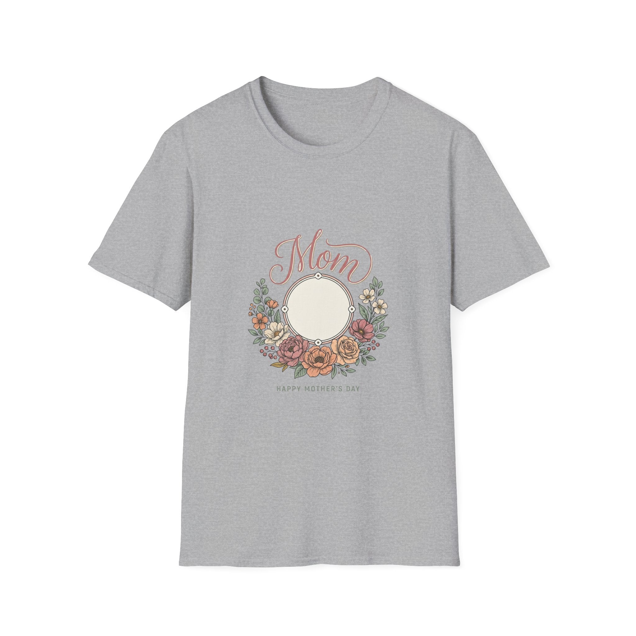 Mom Floral Photo Frame T-Shirt — Mother’s Day Keepsake Tee