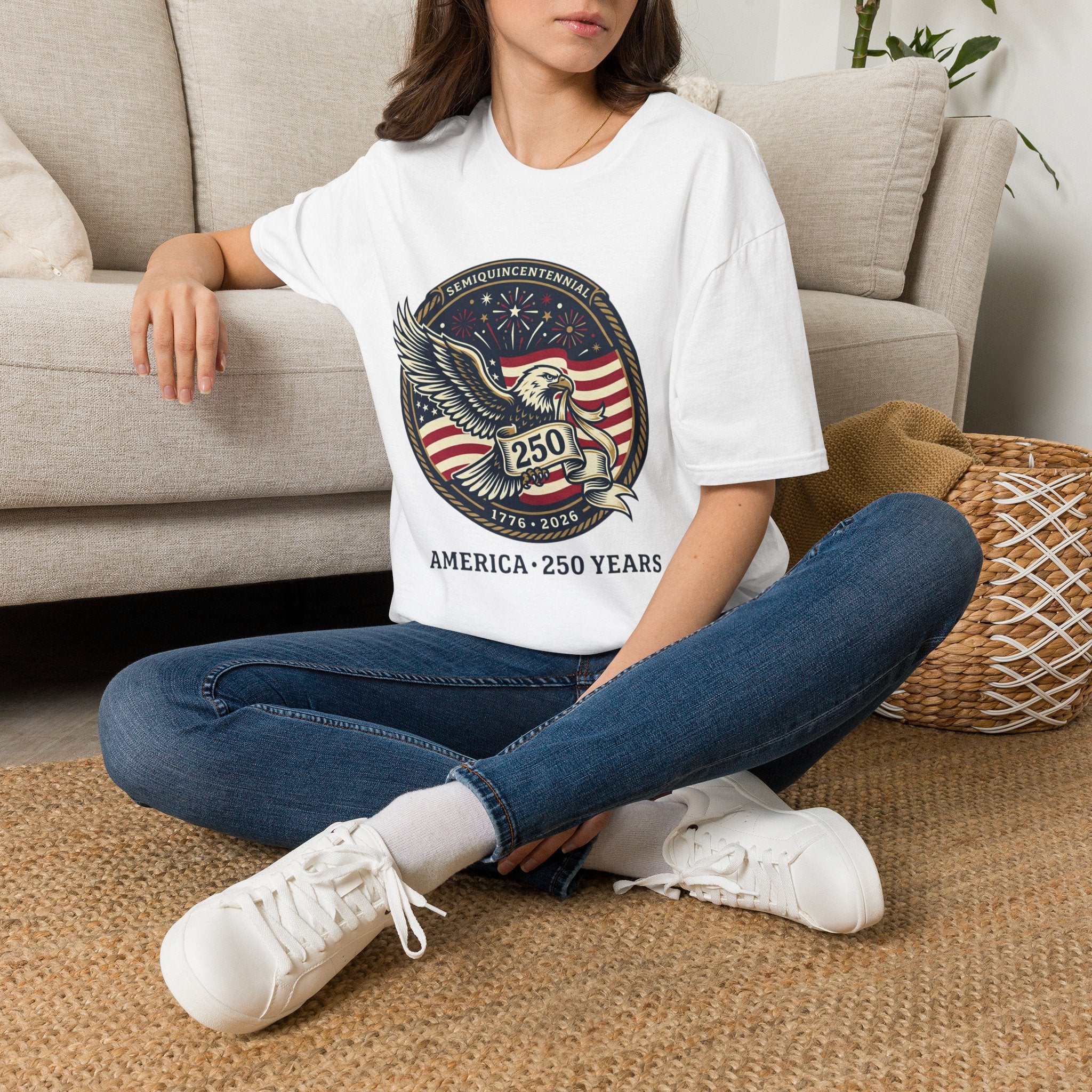 250th America Eagle T-Shirt — Semiquincentennial Patriotic Shirt