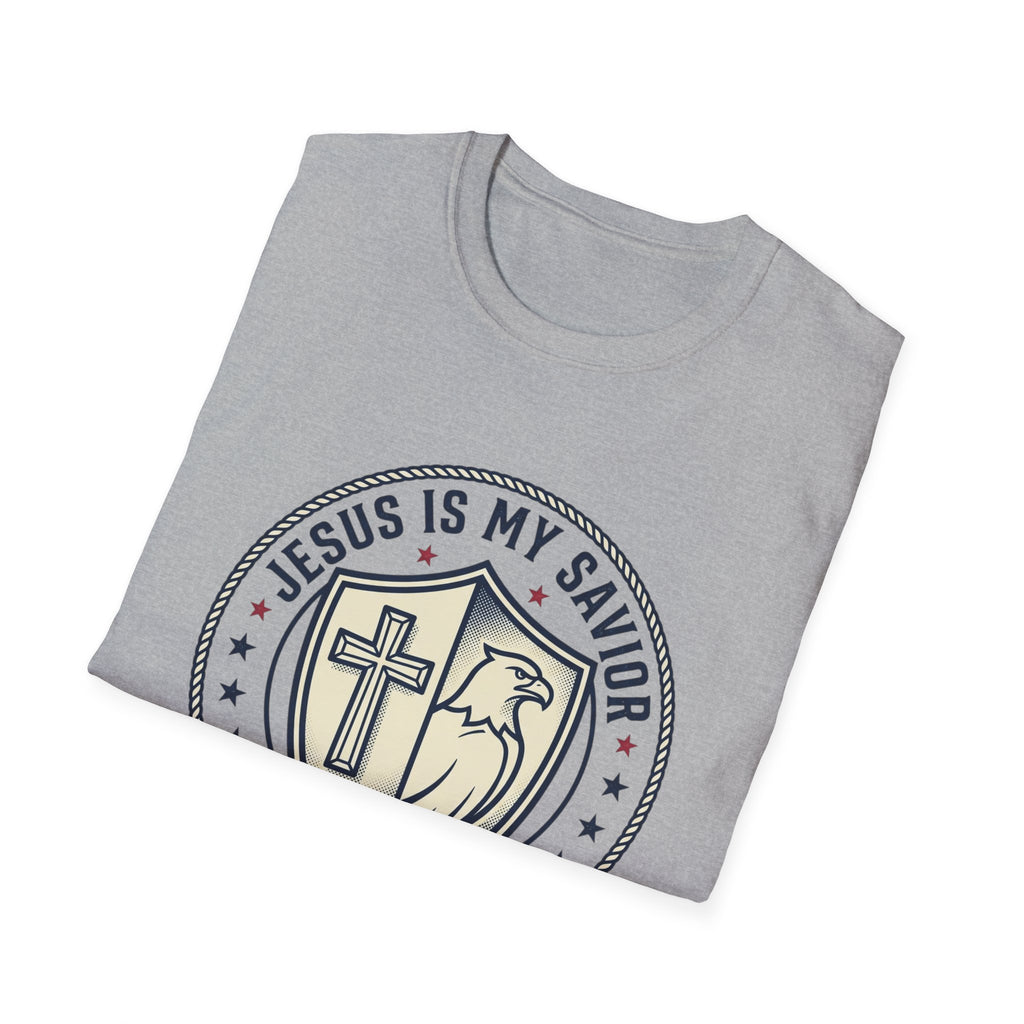 Christian Political T-Shirt — "Jesus Is My Savior, Trump Is My President"