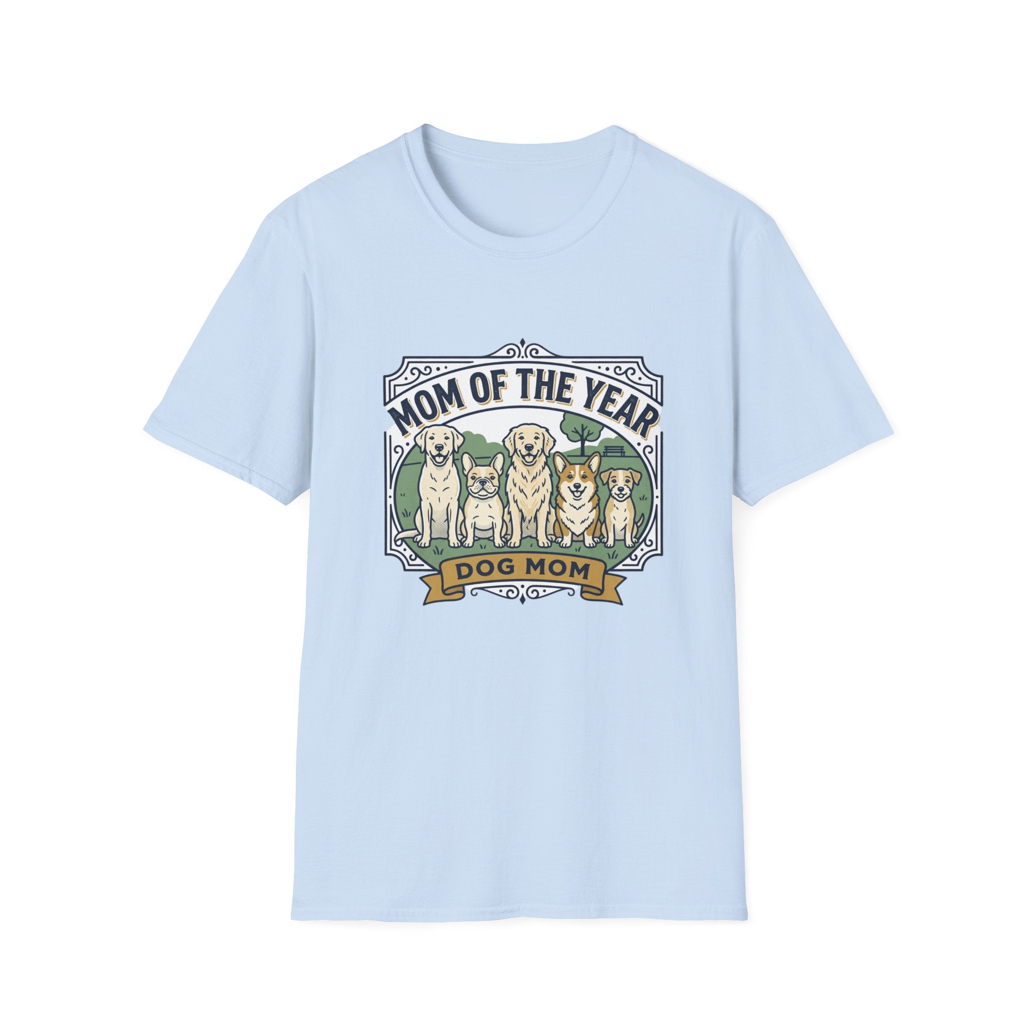 Dog Mom T-Shirt — "Mom of the Year" Cute Dog Mom Graphic Tee