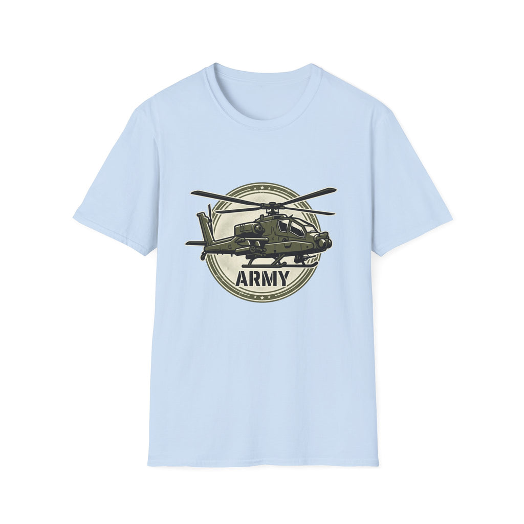 Army Helicopter T‑Shirt — Military Aviation Badge Tee