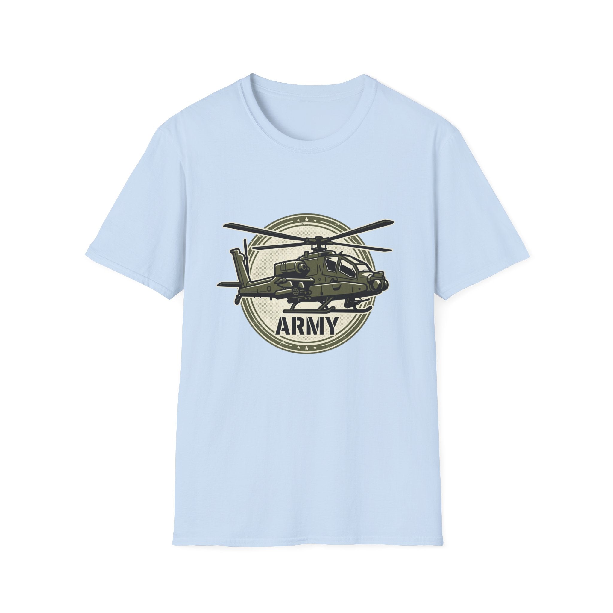 Army Helicopter T‑Shirt — Military Aviation Badge Tee