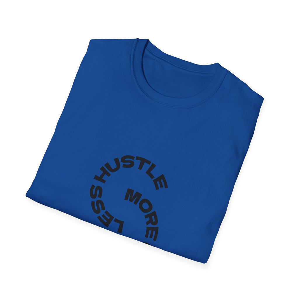 T-Shirt — "More Coffee Less Hustle" Minimalist Graphic Tee