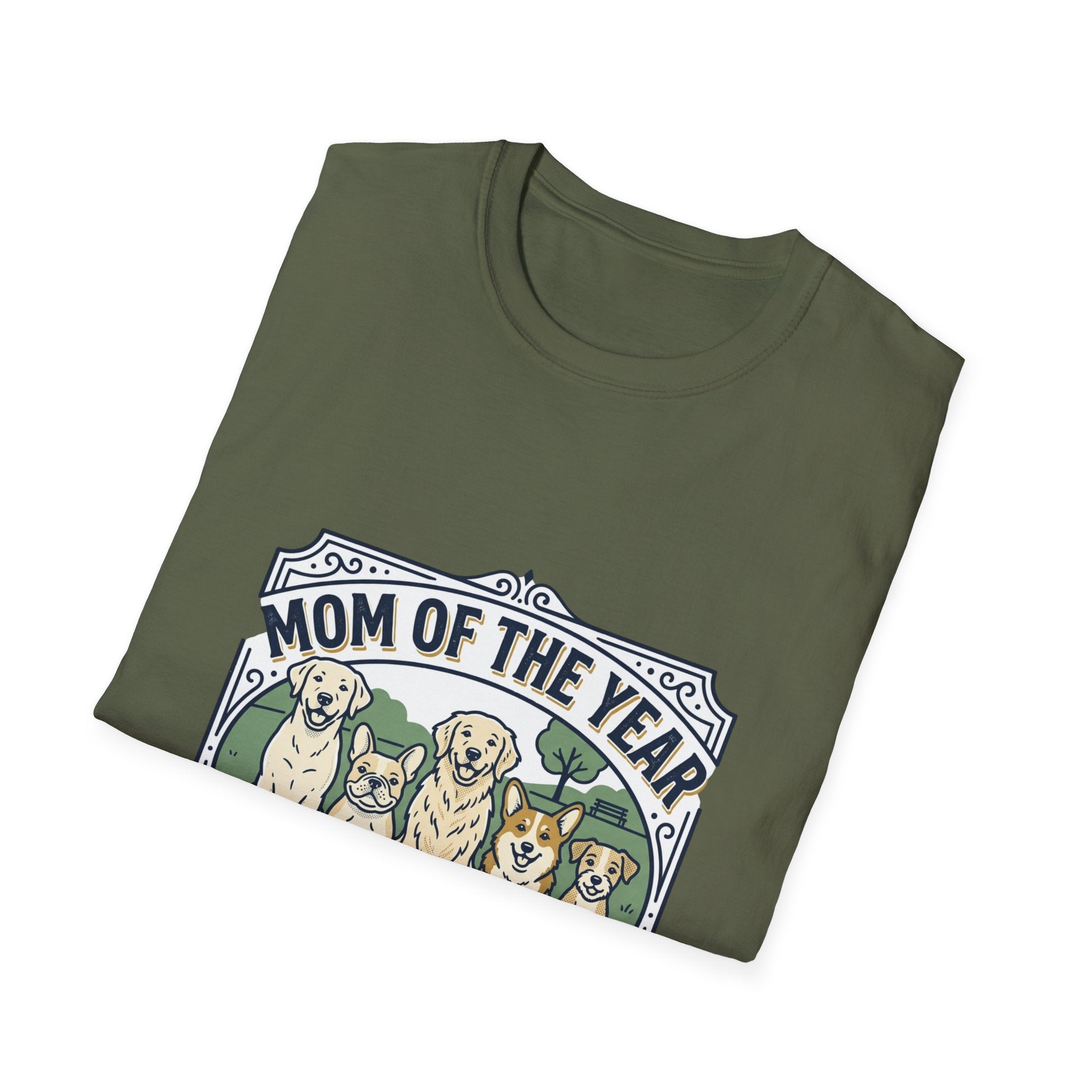 Dog Mom T-Shirt — "Mom of the Year" Cute Dog Mom Graphic Tee