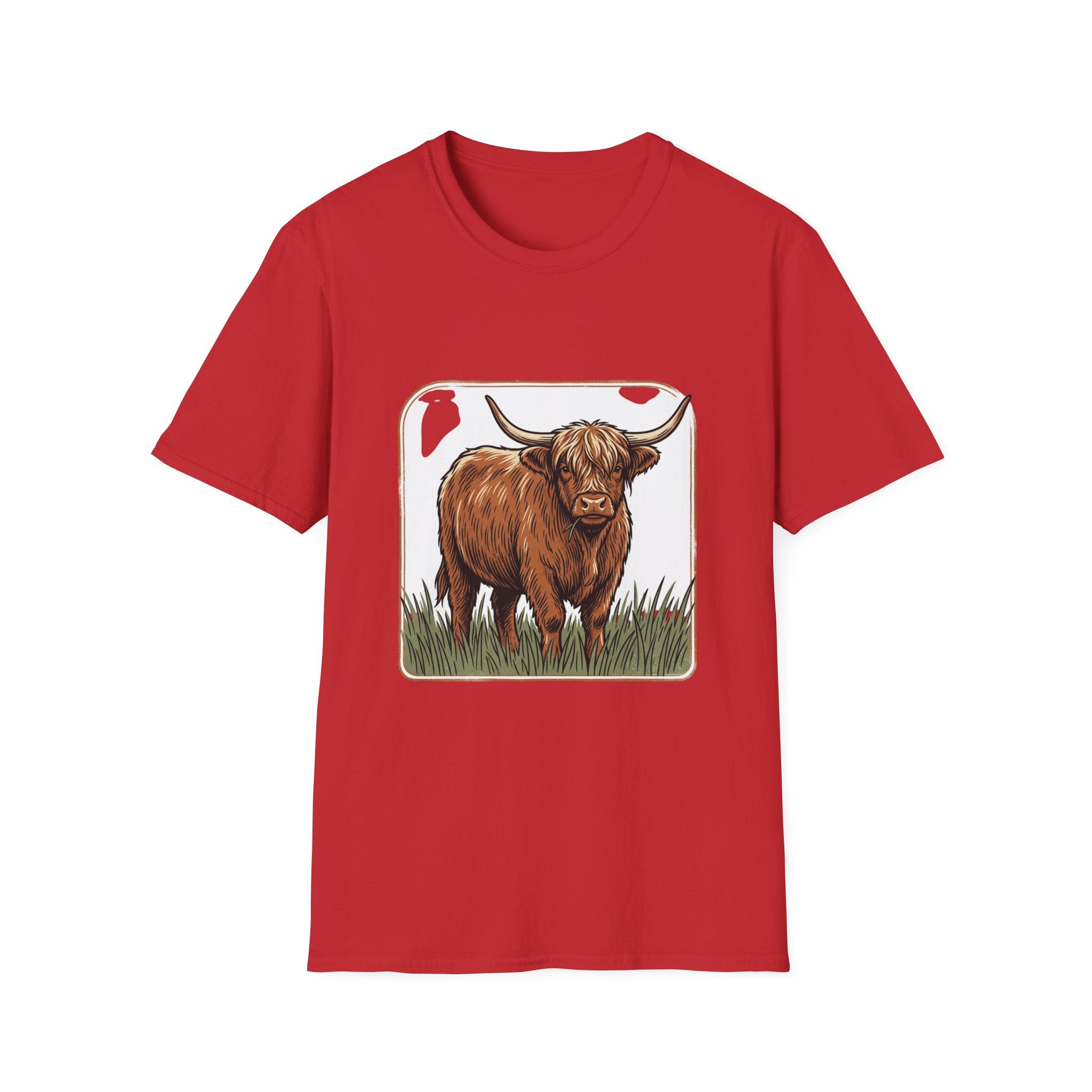 Highland Cow T-Shirt — Rustic Scottish Cattle Tee