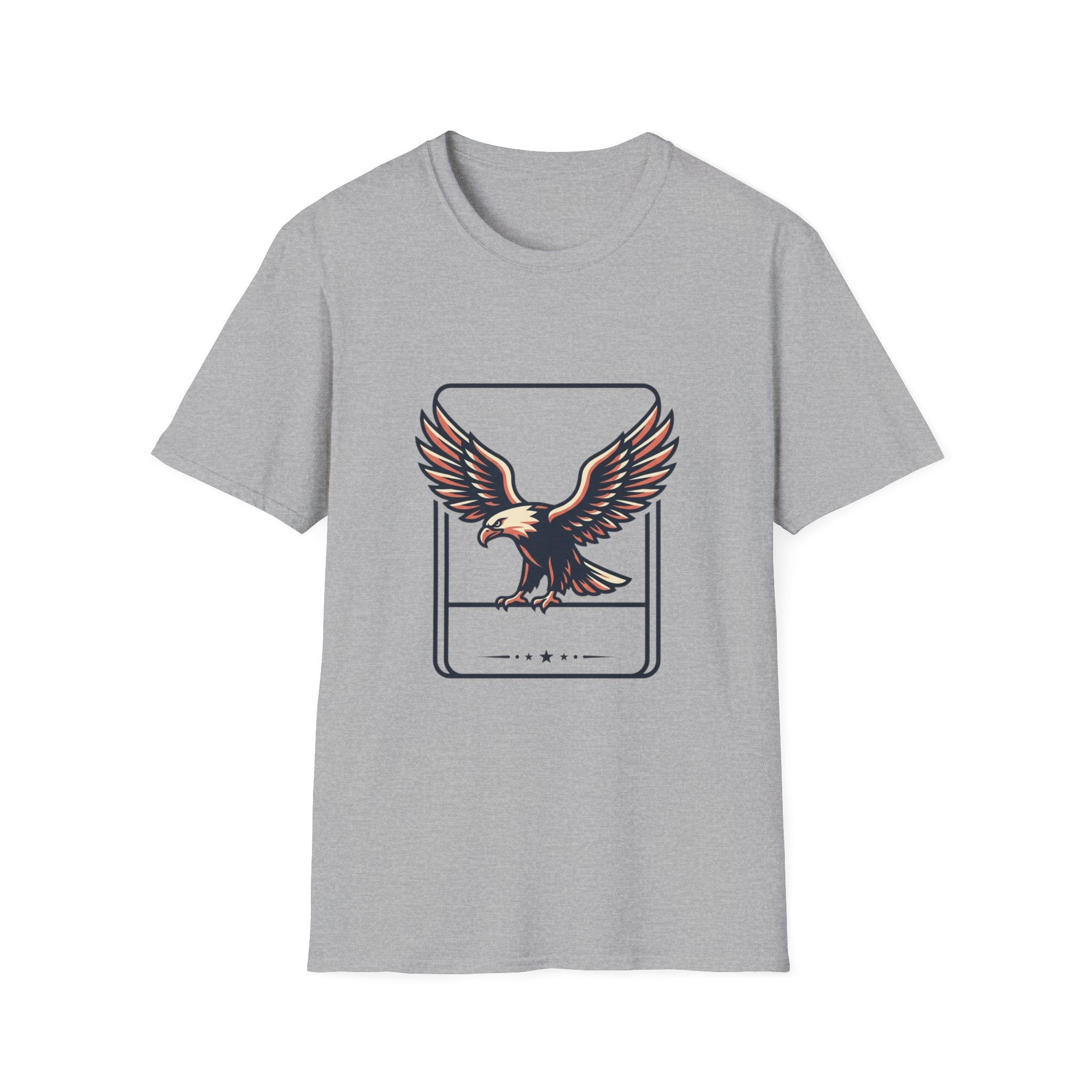 Eagle Graphic T-Shirt — Vintage Soaring Eagle Chest Print