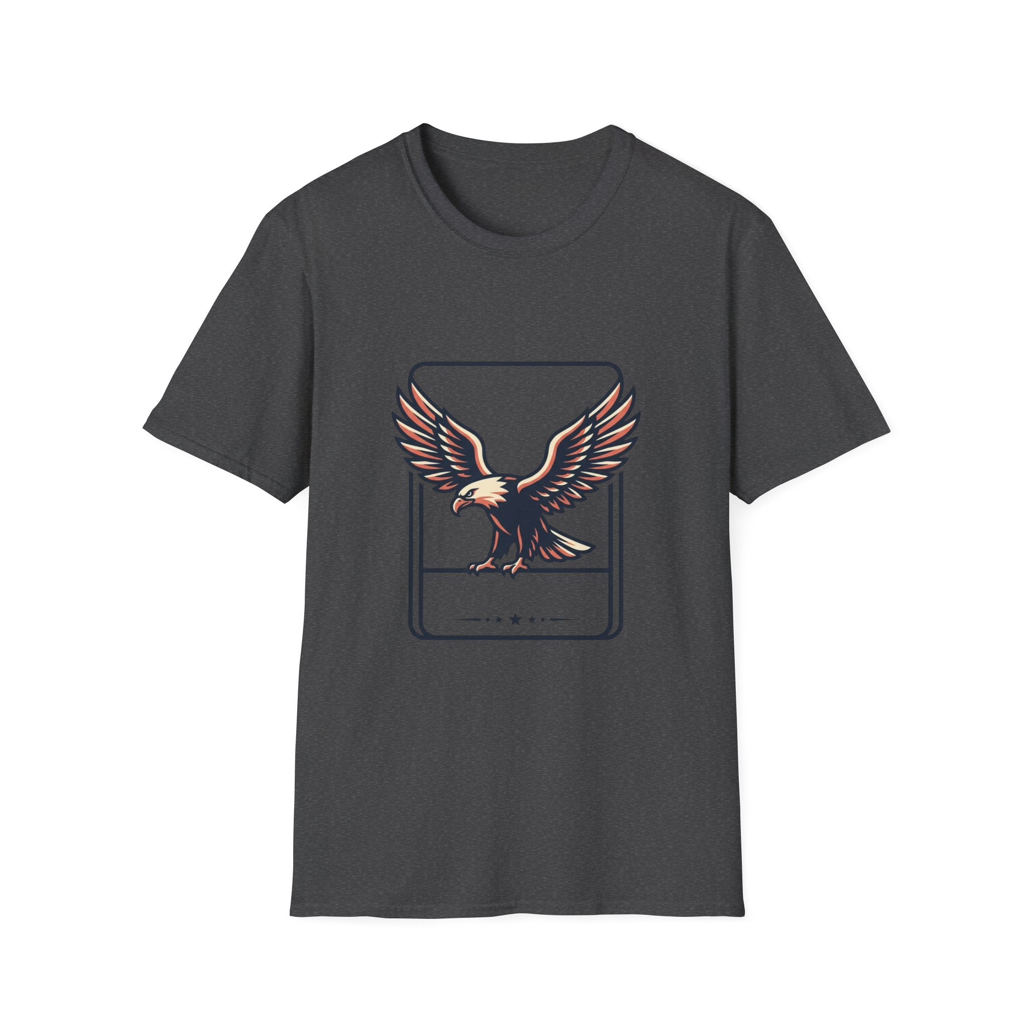 Eagle Graphic T-Shirt — Vintage Soaring Eagle Chest Print