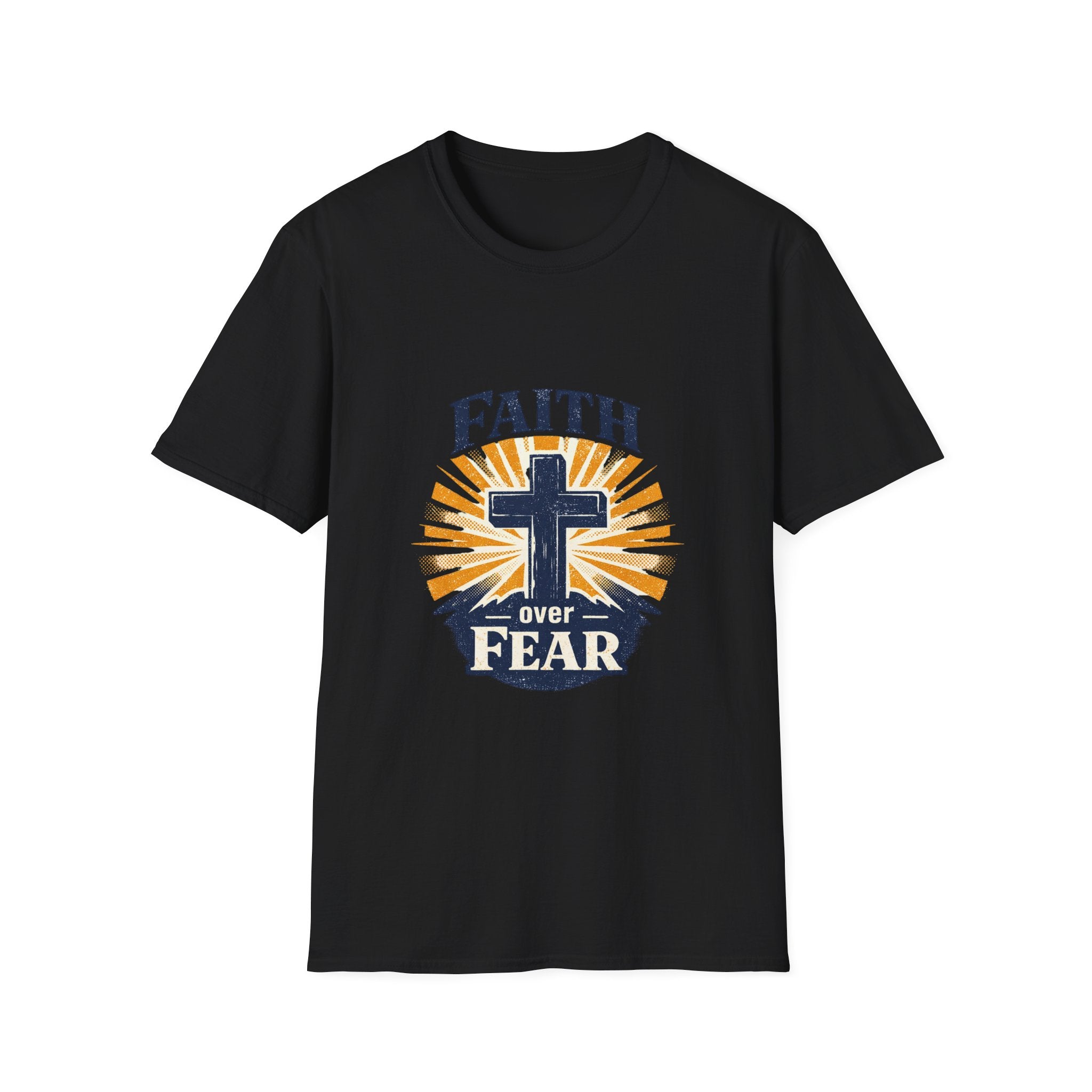 Faith Over Fear T-Shirt — Christian Cross Inspirational Tee