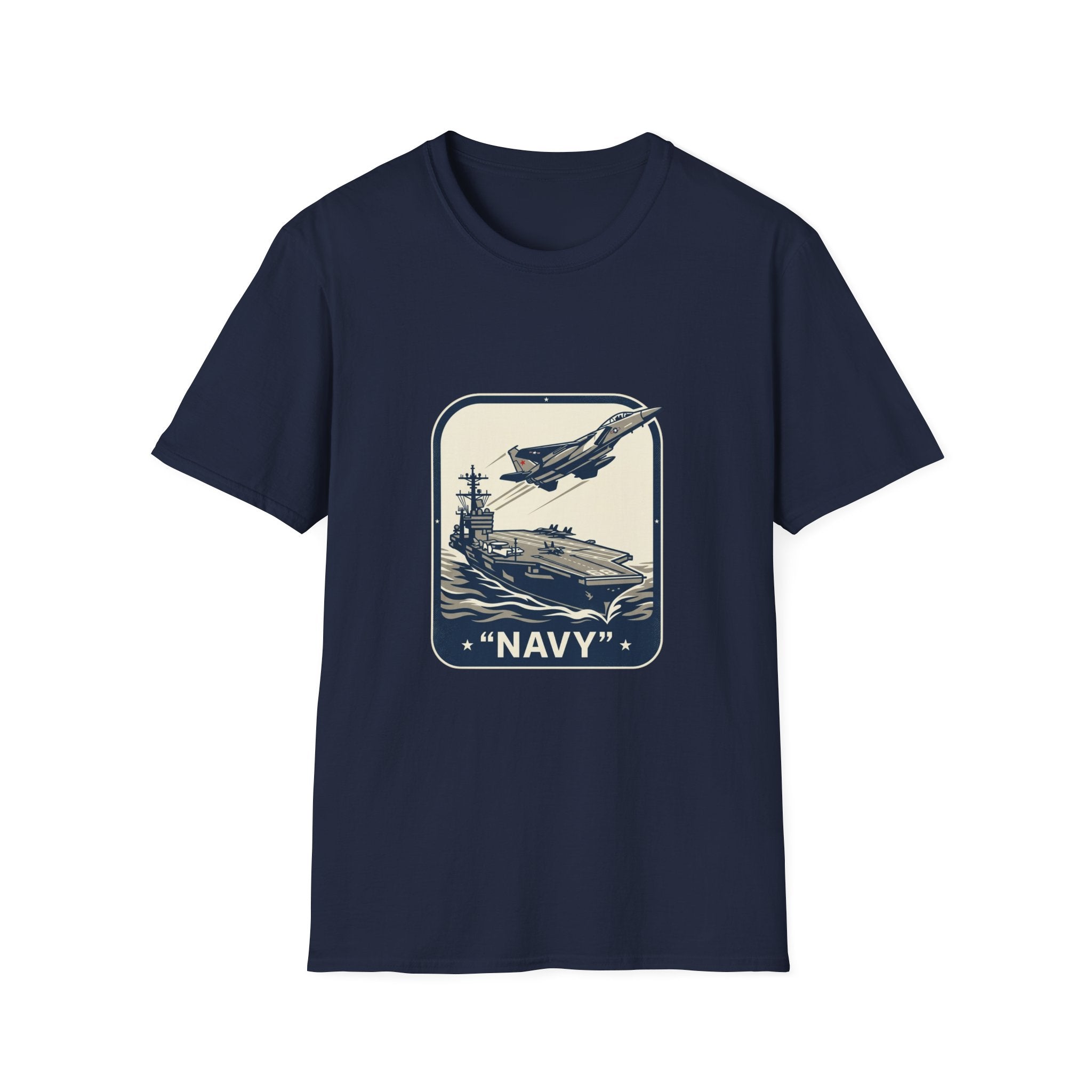 Navy Aircraft Carrier T‑Shirt — Vintage Naval Aviation Graphic Tee