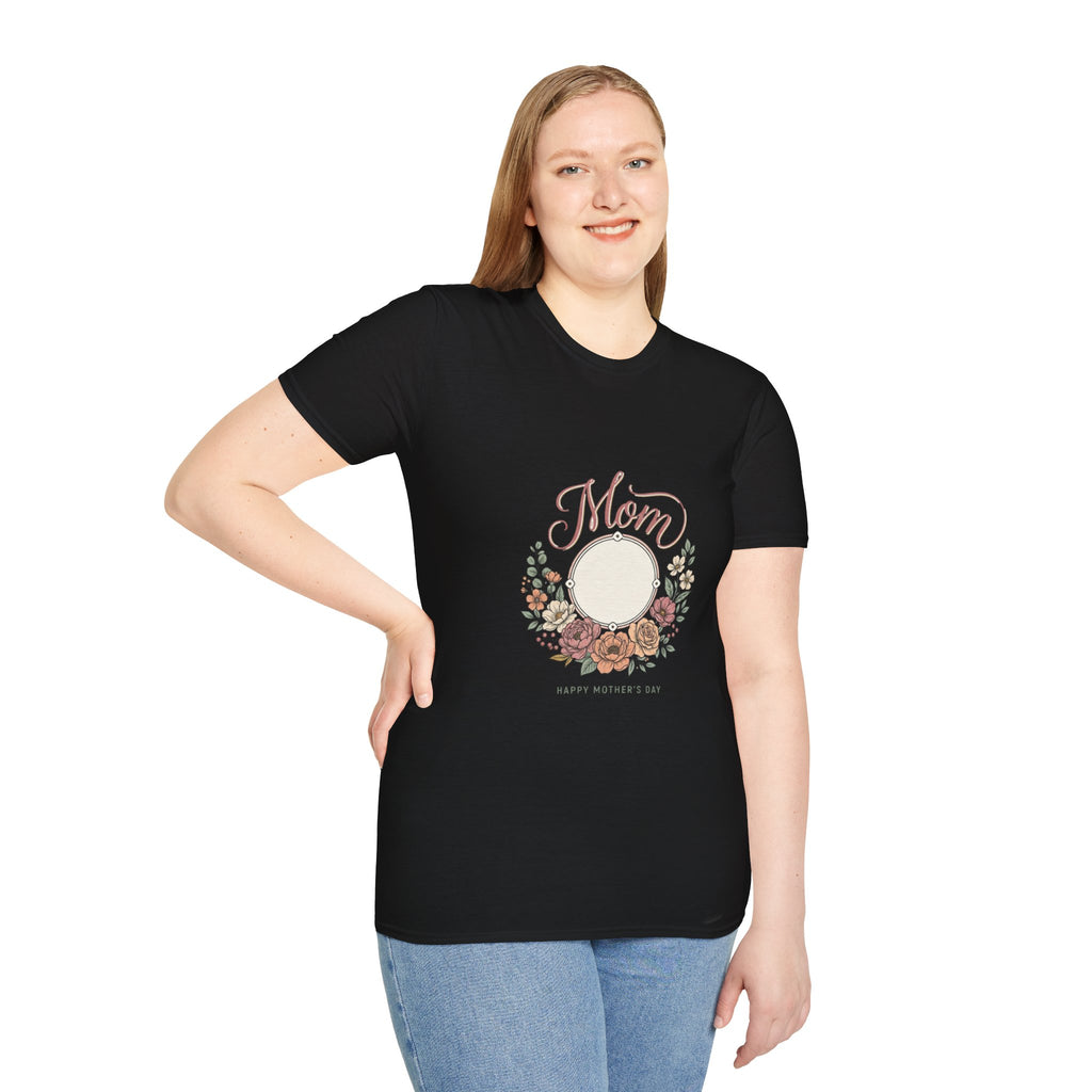 Mom Floral Photo Frame T-Shirt — Mother’s Day Keepsake Tee