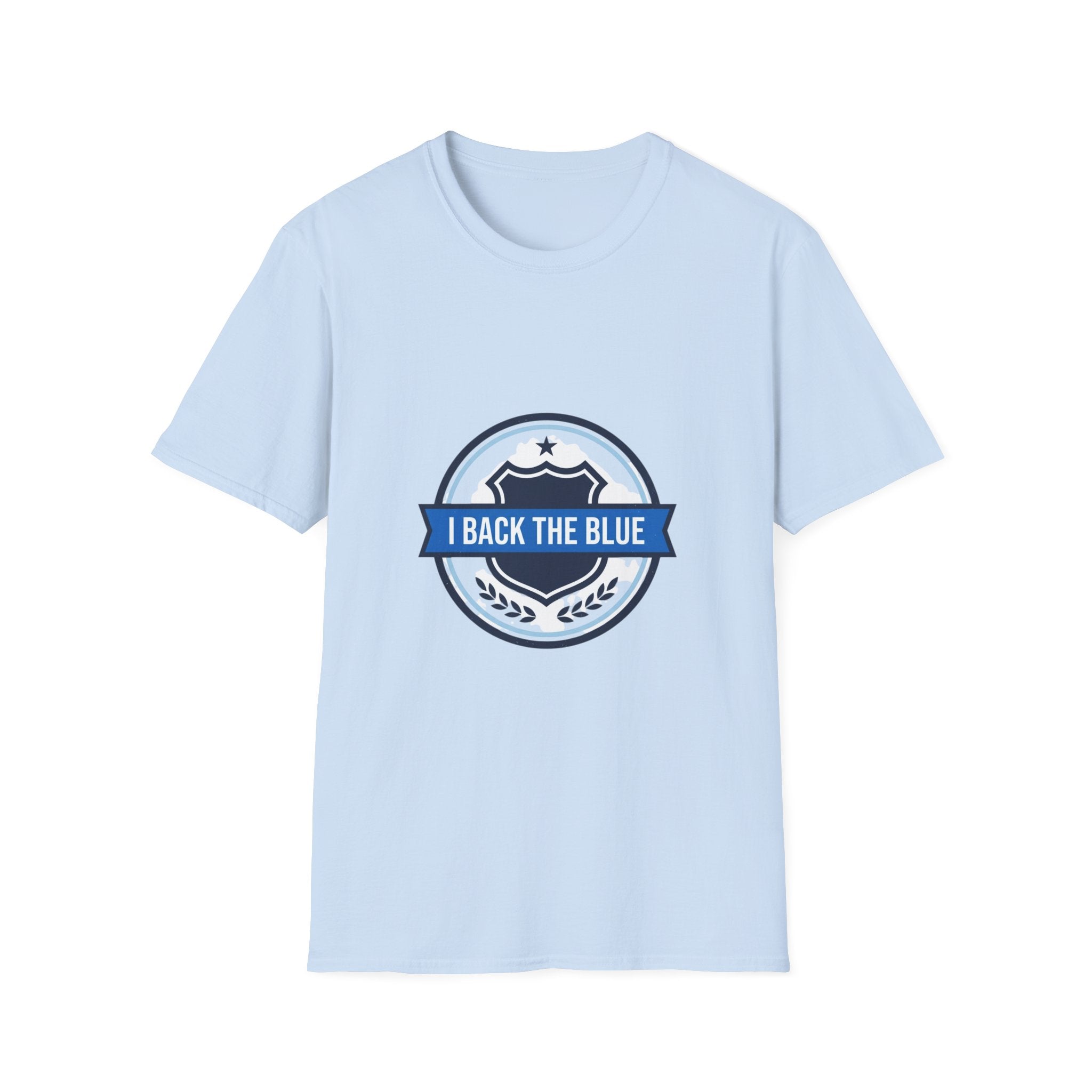 I Back The Blue T-Shirt — Support Police Badge Graphic Shirt
