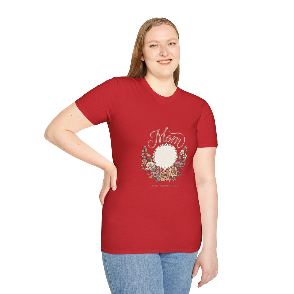 Mom Floral Photo Frame T-Shirt — Mother’s Day Keepsake Tee