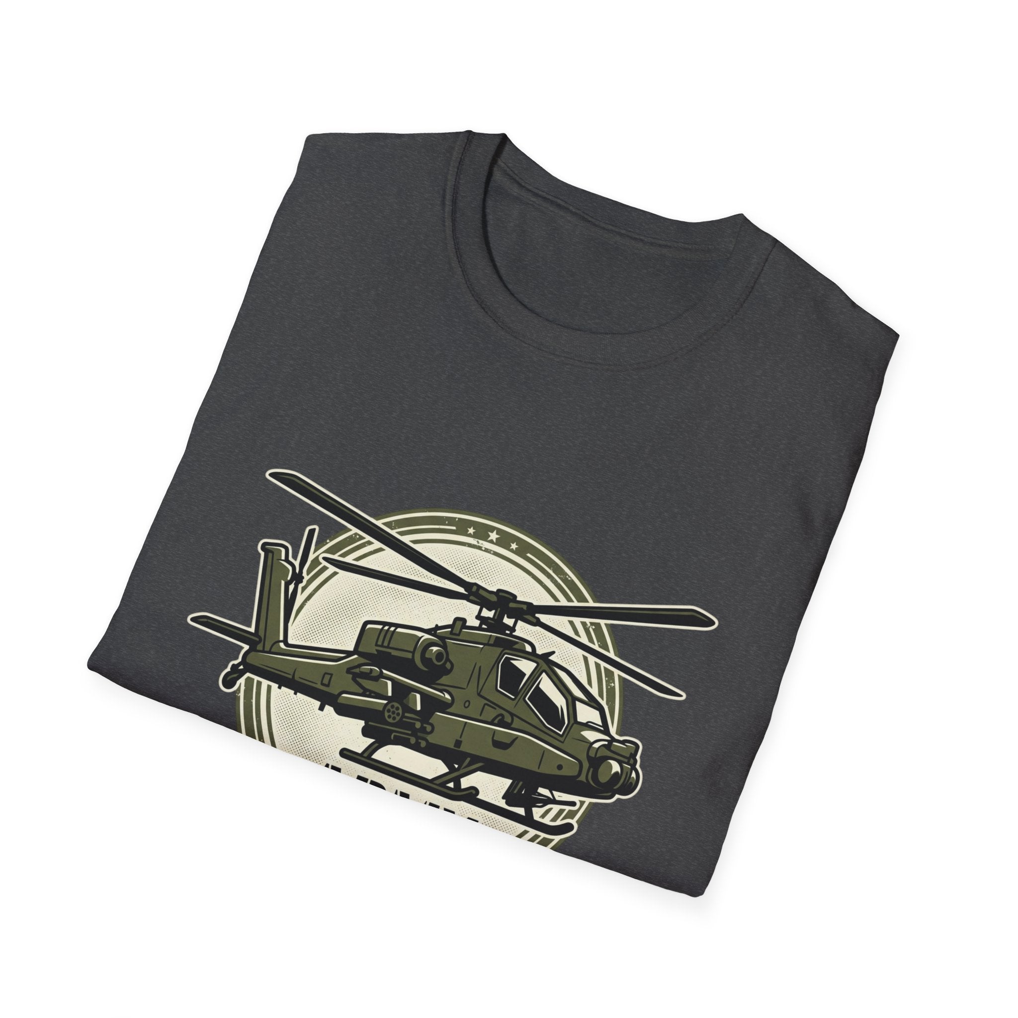 Army Helicopter T‑Shirt — Military Aviation Badge Tee