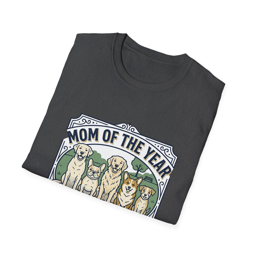 Dog Mom T-Shirt — "Mom of the Year" Cute Dog Mom Graphic Tee