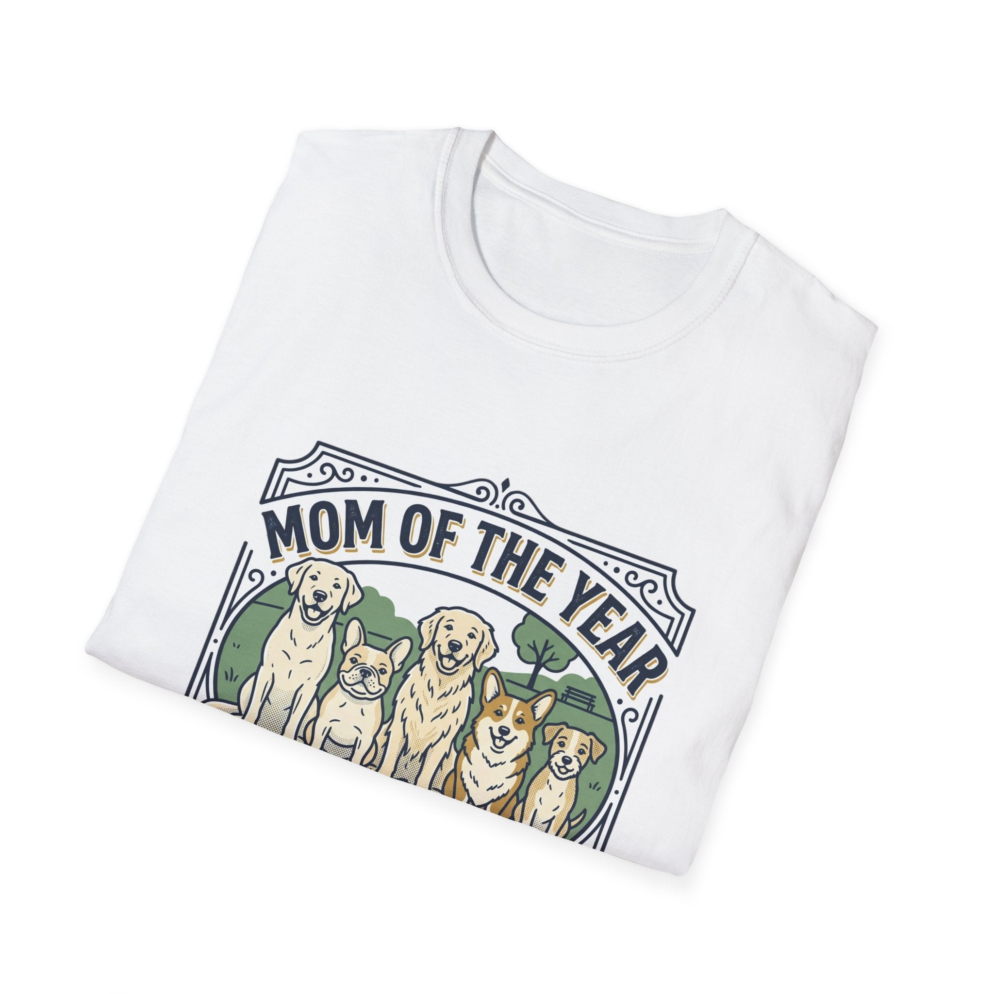 Dog Mom T-Shirt — "Mom of the Year" Cute Dog Mom Graphic Tee